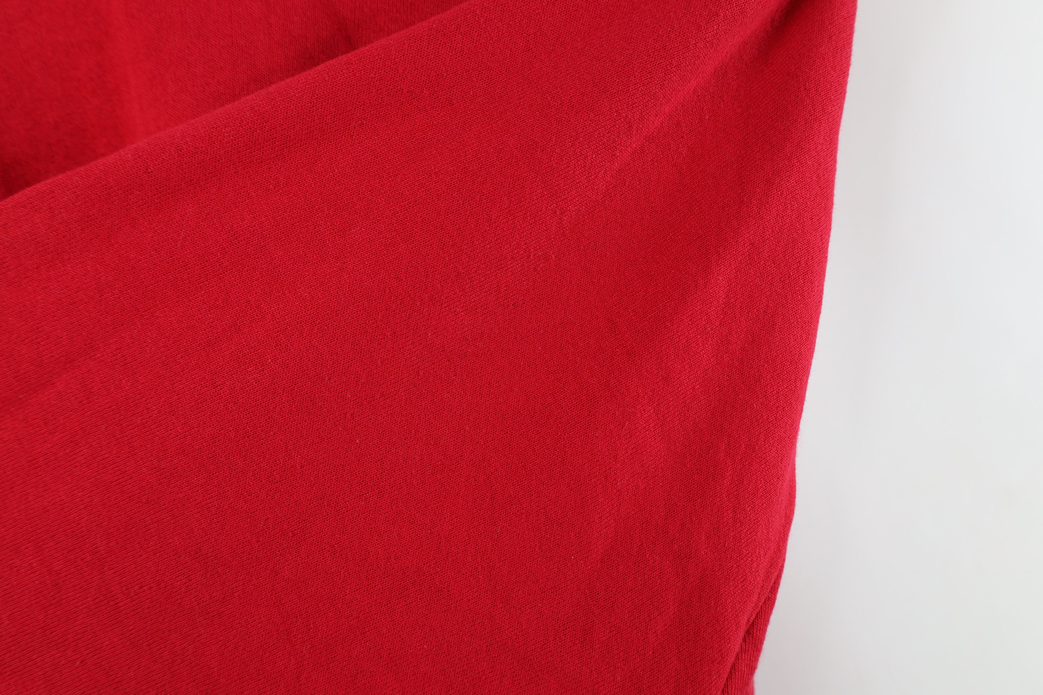 Vintage Vintage 90s Streetwear Blank Crewneck Sweatshirt Red USA Size US XXL / EU 58 / 5 - 7 Thumbnail