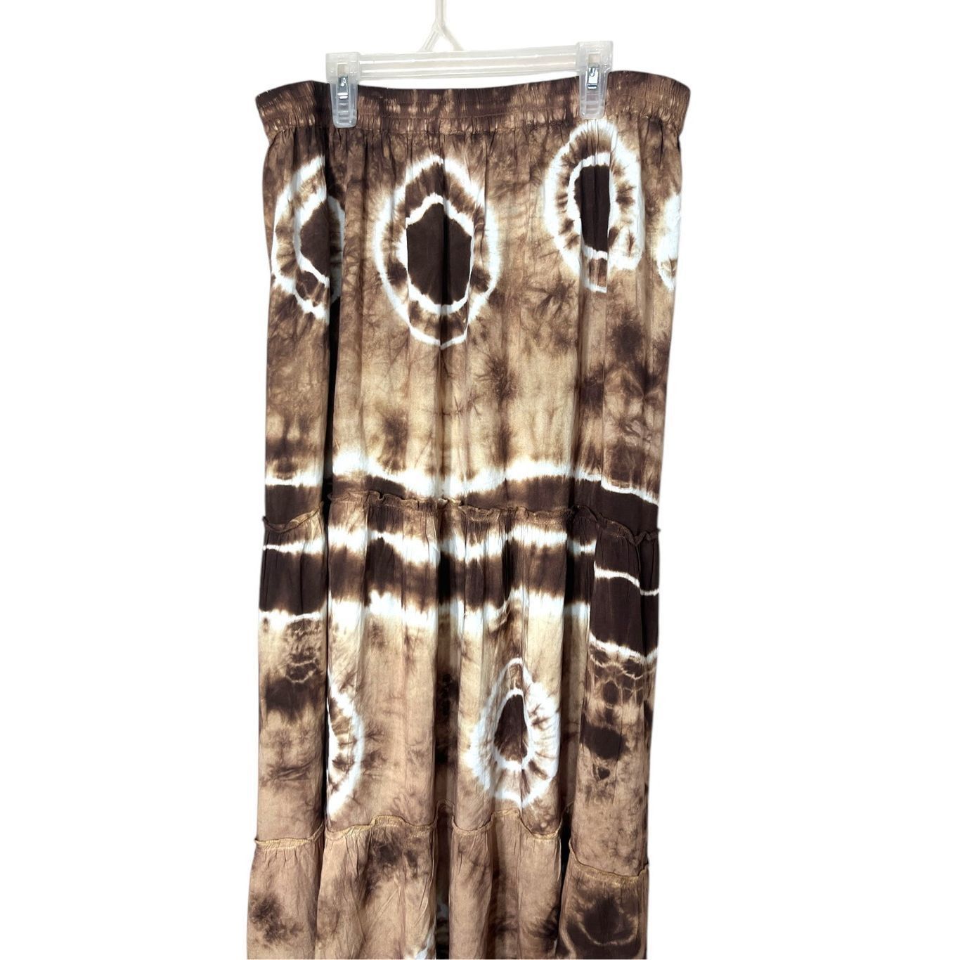 Other Magic Brown Tie Dye Tiered Maxi Skirt Size XL Size 32" / US 10 / IT 46 - 7 Thumbnail