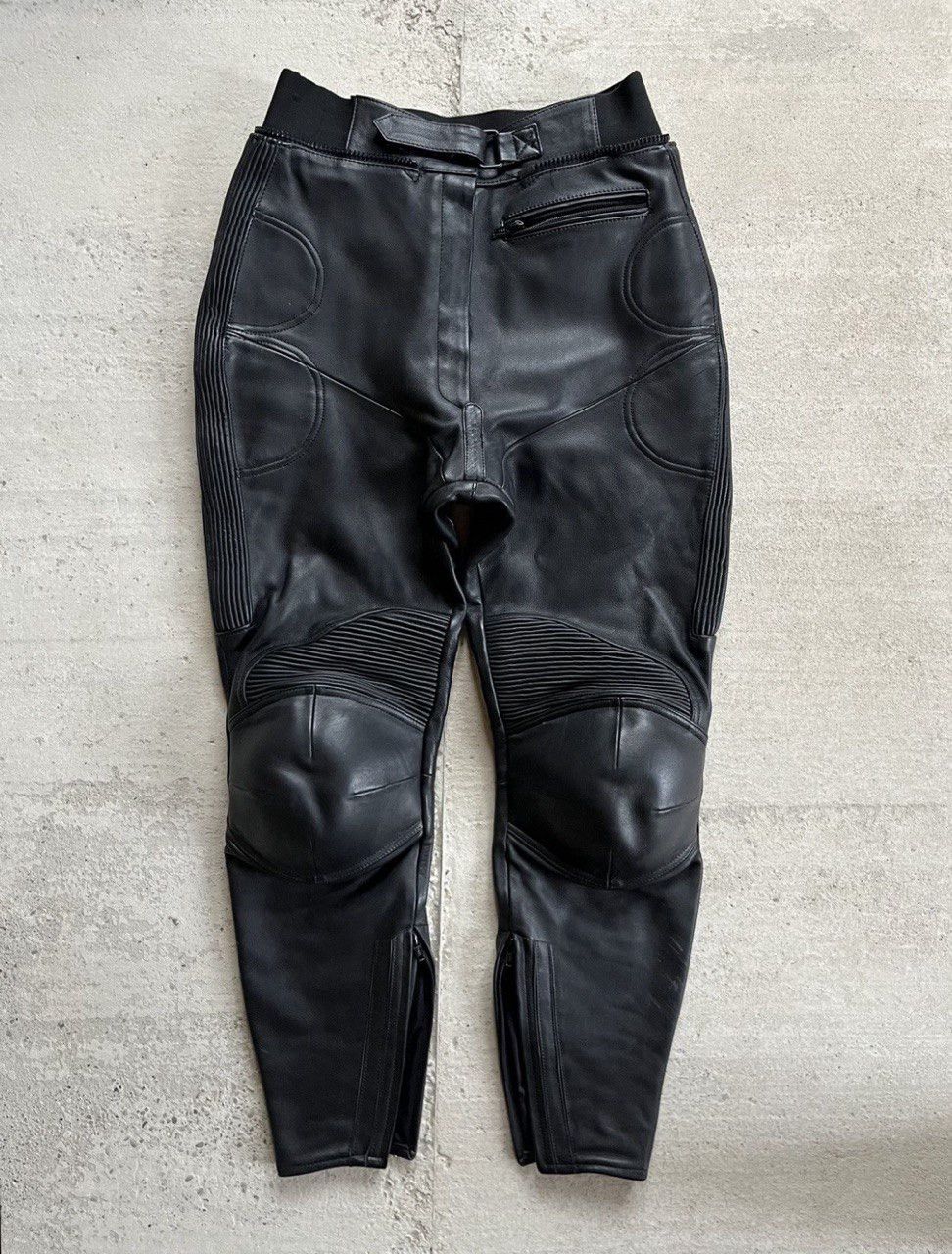 Genuine Leather IXS Motorcycle Sportswear Leather Moto Protection Pants Size 31" - 2 Thumbnail