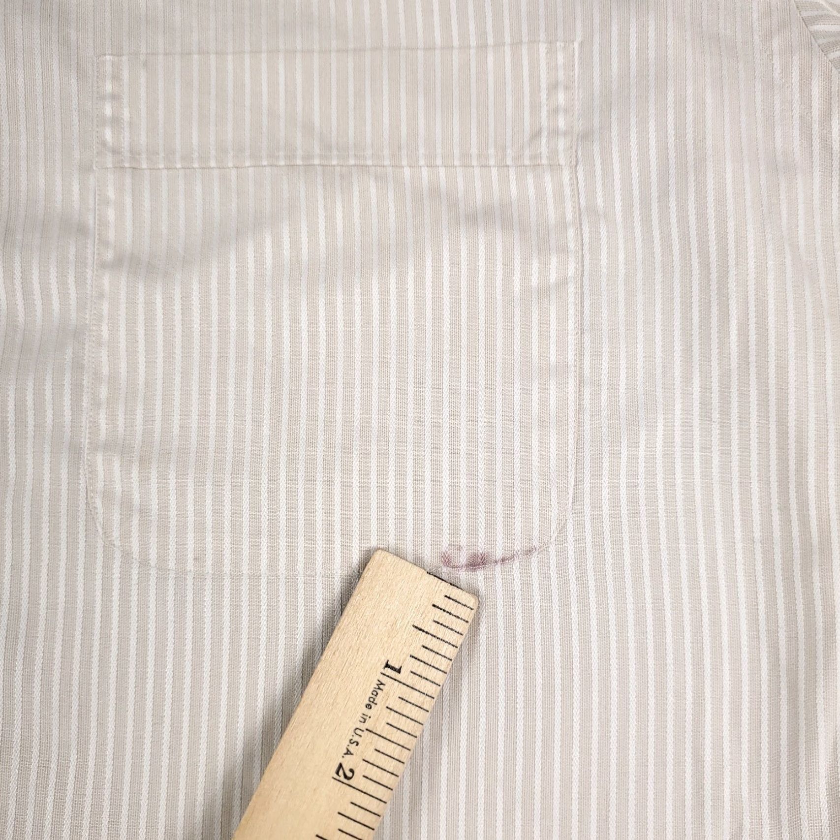 Tommy Bahama Tommy Bahama Dress Shirt Mens 15.5 Beige Striped Long Sleeve Button Up Casual Size 40R - 3 Thumbnail