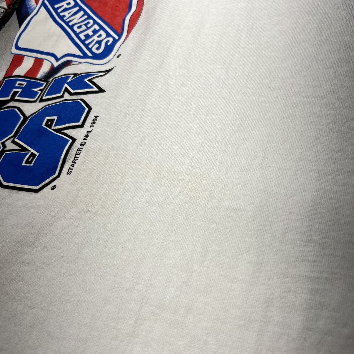 NHL × Starter × Vintage VTG NY Rangers Tee Shirt White Stanley Cup Champions NHL 90s Size US XL / EU 56 / 4 - 15 Thumbnail
