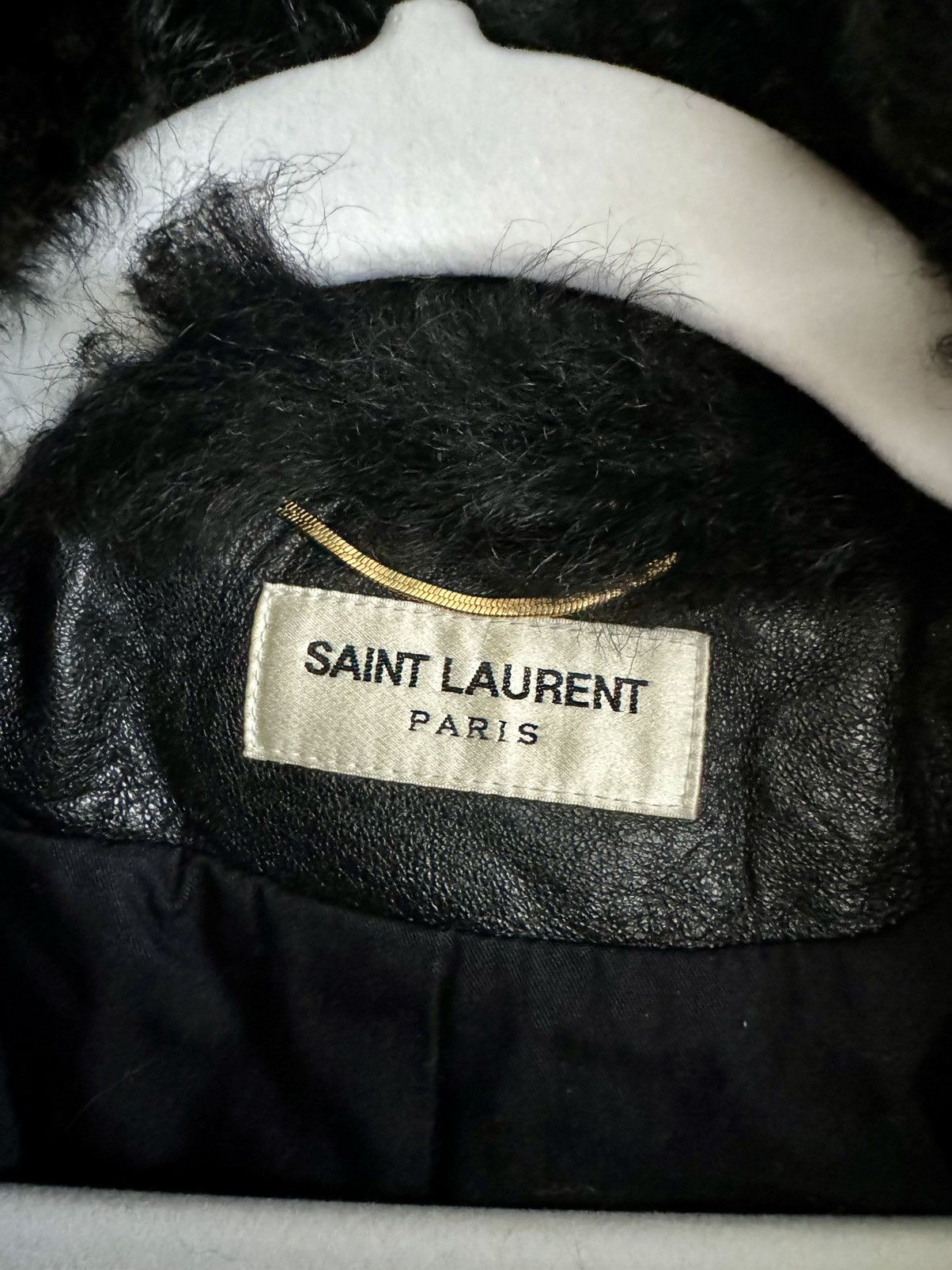 Saint Laurent Paris Saint Laurent Black Leather Jacket with Removable Fur Collar Size XS / US 0-2 / IT 36-38 - 7 Thumbnail