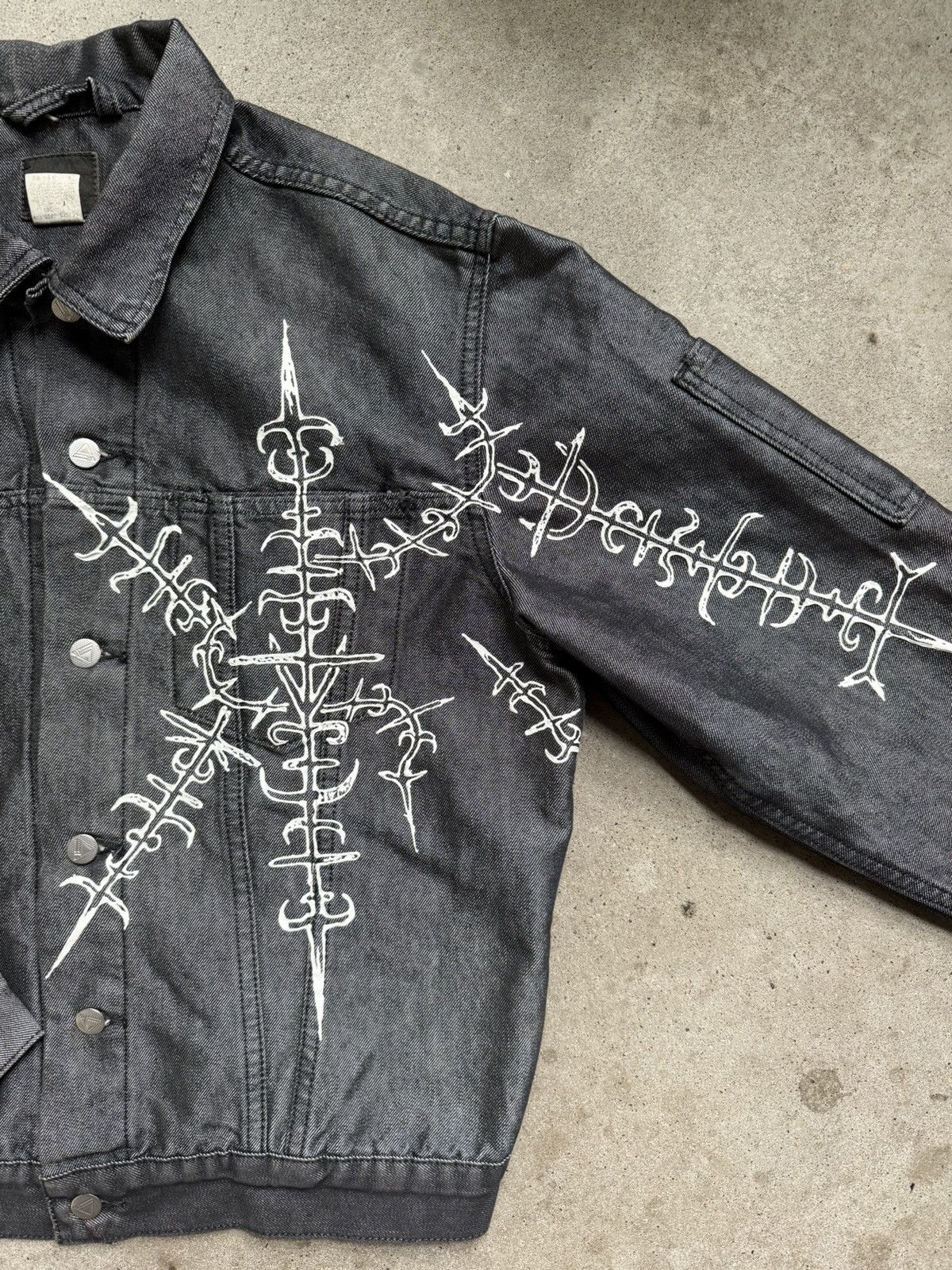 Levi's Vintage black denim jacket silvertab tattoo Size US L / EU 52-54 / 3 - 3 Thumbnail