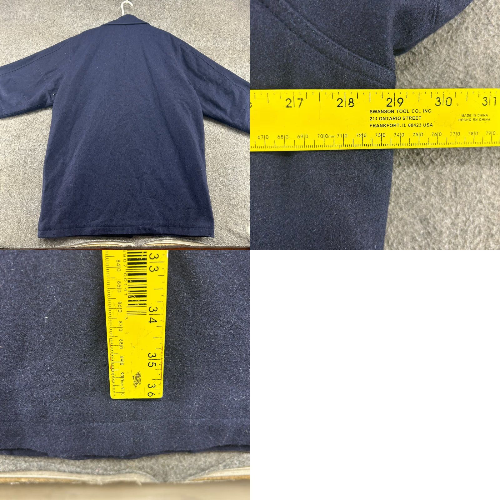 Calvin Klein VINTAGE Calvin Klein Coat Mens XL Blue Navy Wool Full Zip Lined Overcoat 90s Size US XL / EU 56 / 4 - 8 Thumbnail