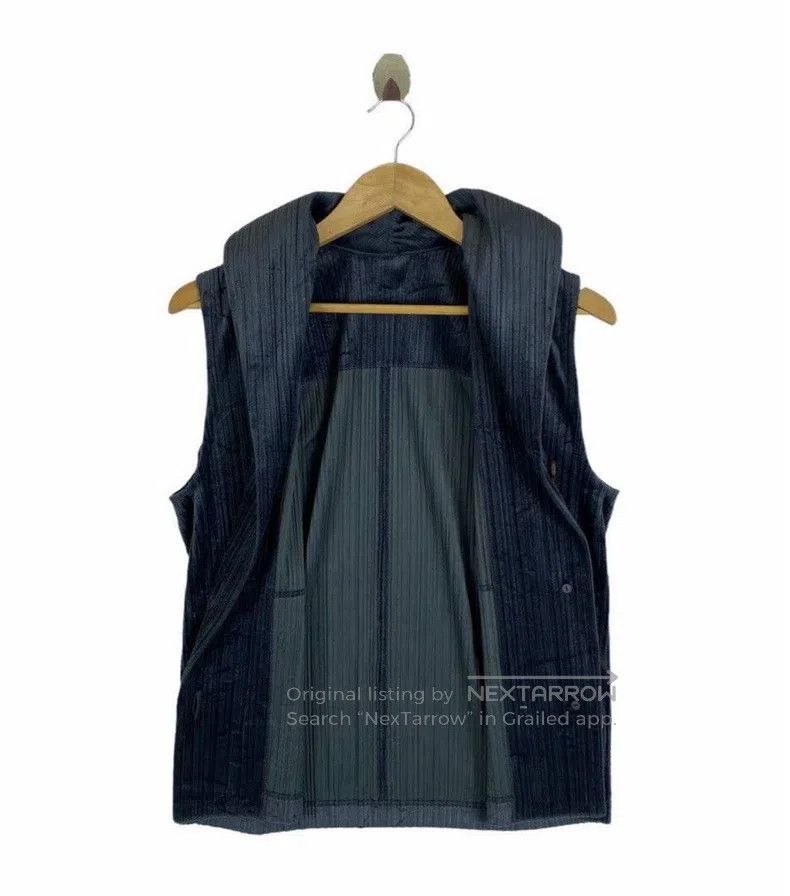Issey Miyake Issey Miyake Vintage Dark Blue Striped Vest Size L / US 10 / IT 46 - 3 Thumbnail