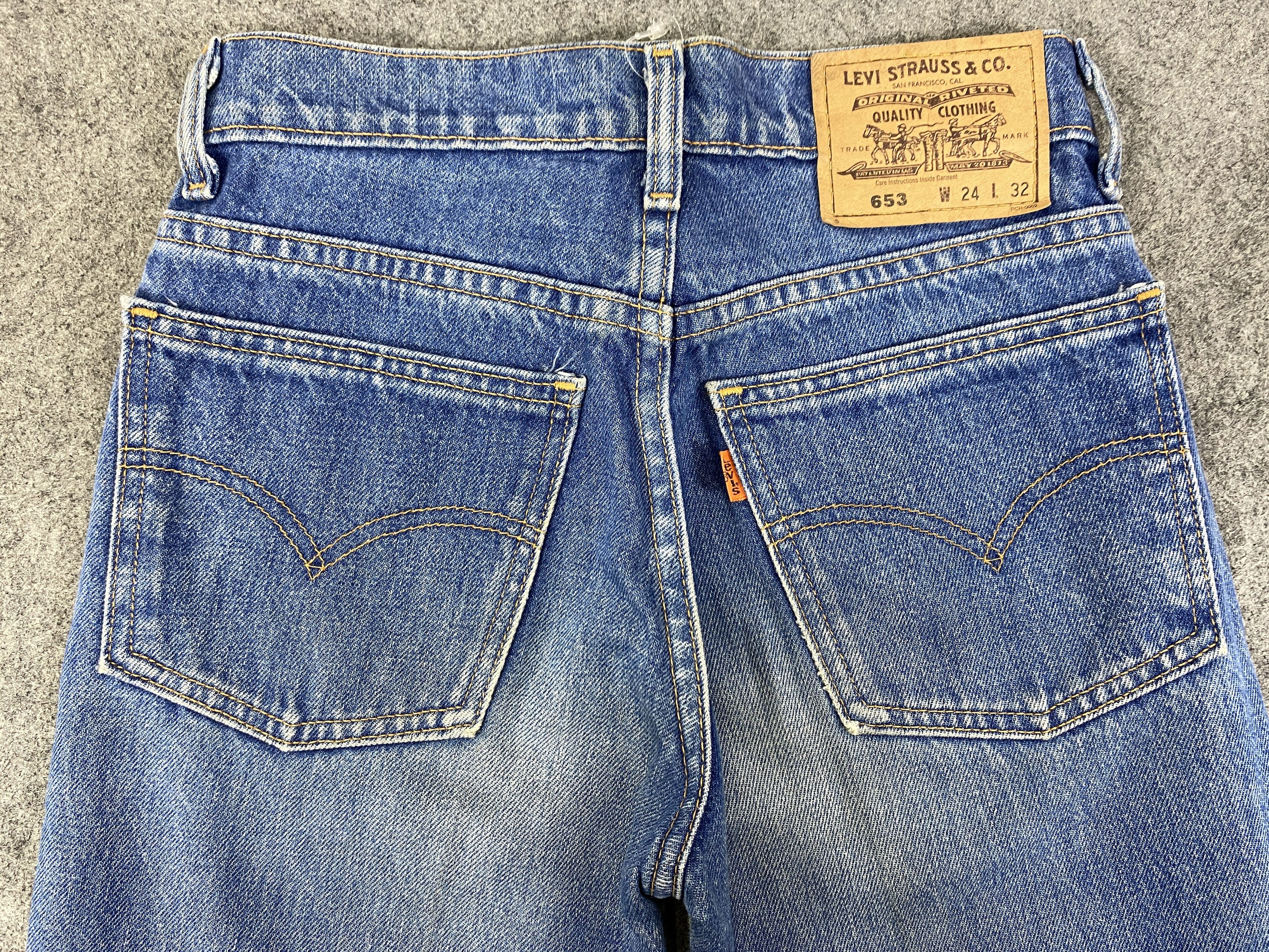 Japanese Brand Blue Vintage Levis 653 Orange Tab Jeans 26x27.5 - JN3229 Size US 26 / EU 42 - 4 Thumbnail