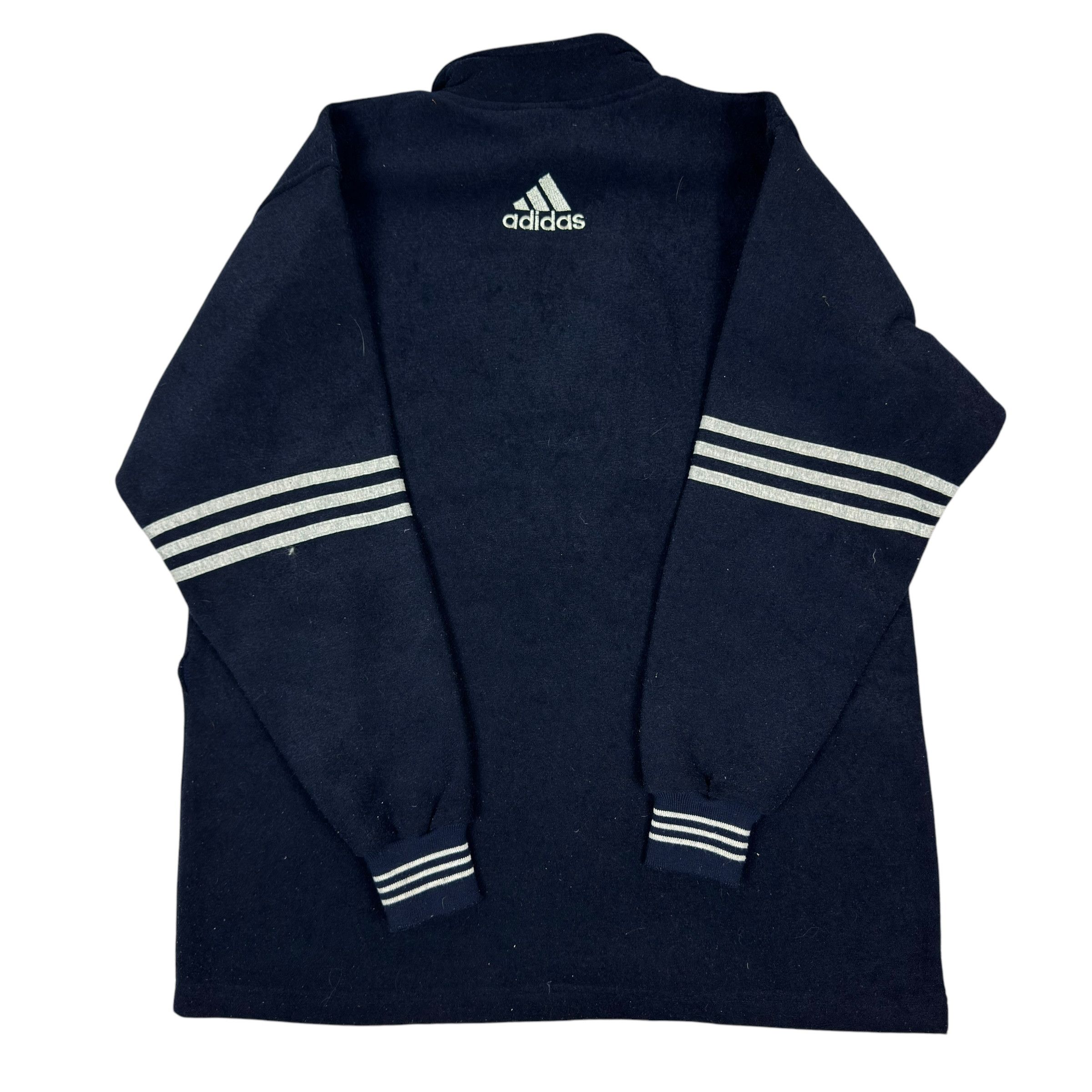 Adidas × Vintage Adidas Sports Men's Navy Cotton Quarter Zip Sweatshirt Large Size US L / EU 52-54 / 3 - 9 Thumbnail