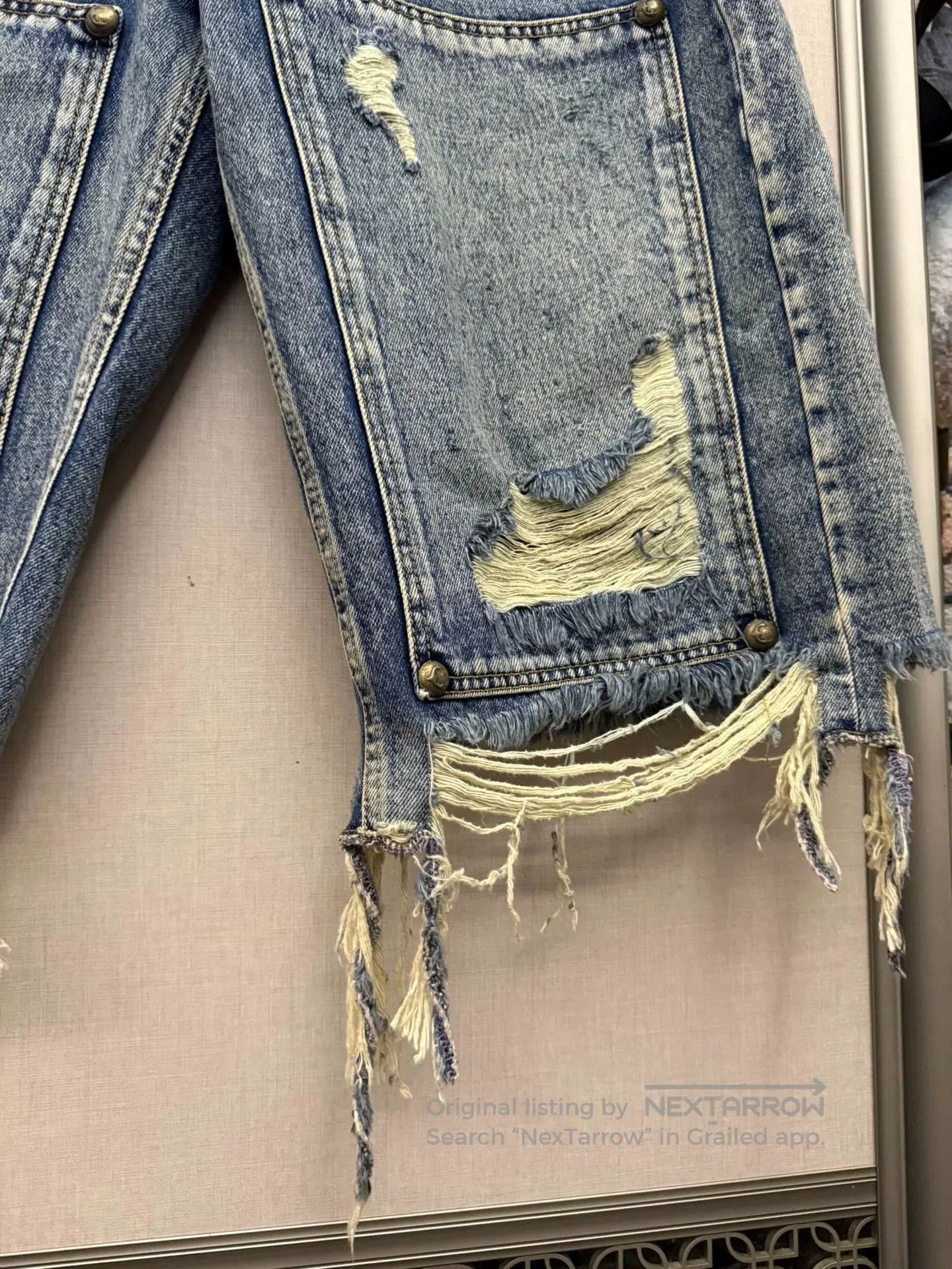 Thug Club blue distressed denim shorts. Size 30" / US 8 / IT 44 - 3 Thumbnail