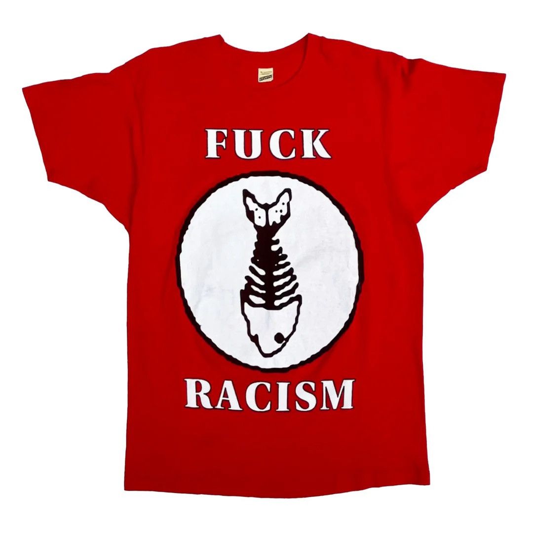 Band Tees × Vintage Fishbone 1991 90s Vintage F*ck Racism Band Tour T-Shirt Size US XL / EU 56 / 4 - 1 Thumbnail