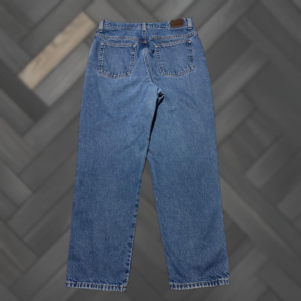 Vintage LL Bean Jeans Relaxed Fit Lined Blue Denim Women's 16 Reg Winter Pants Size 38" / US 16 / IT 52 - 1 Thumbnail