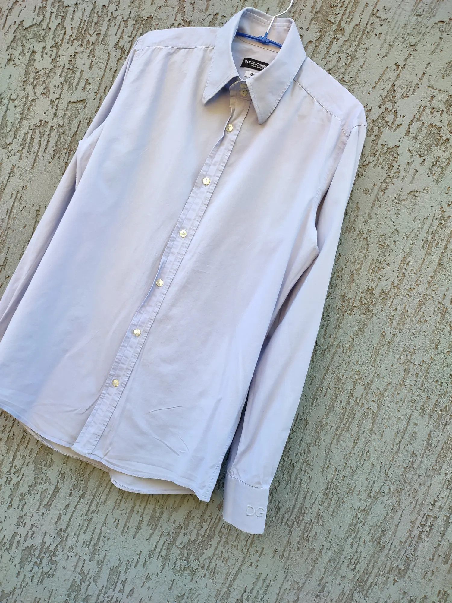 Dolce & Gabbana Dolce & Gabbana Purple DG Logo button shirt Size US M / EU 48-50 / 2 - 2 Thumbnail