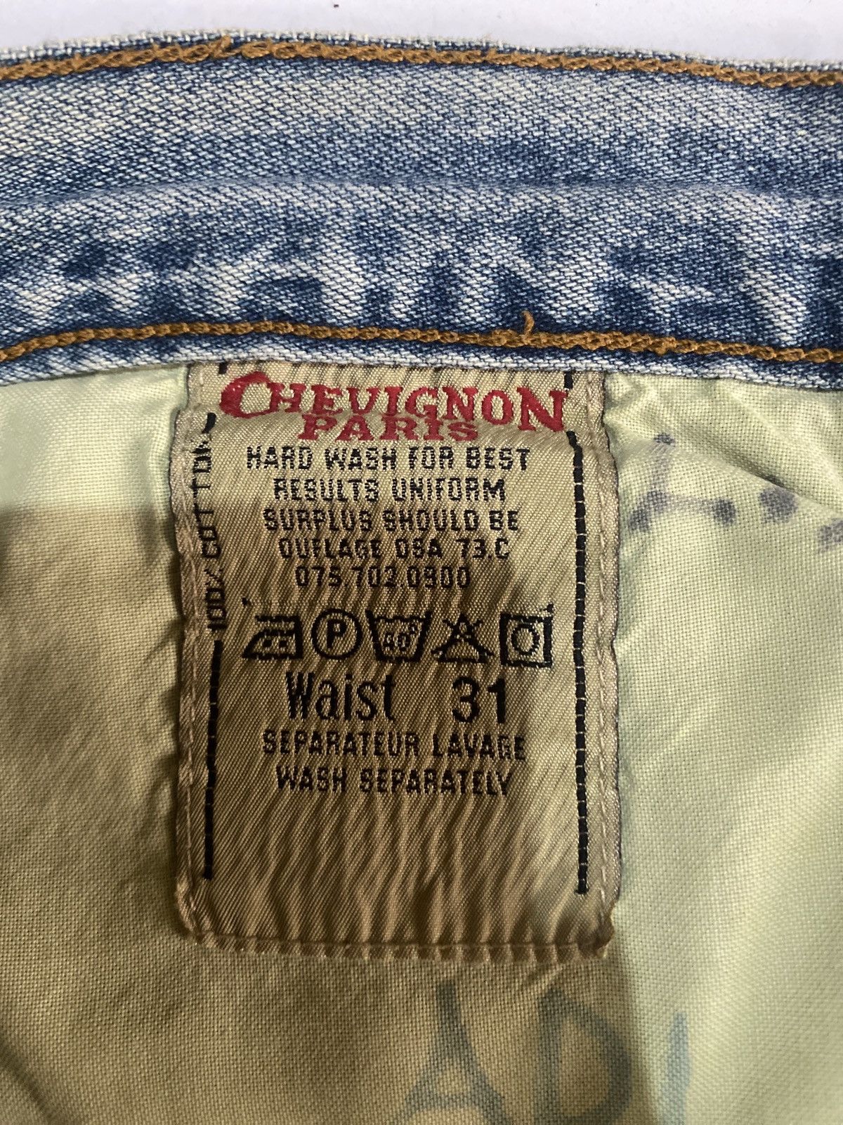 Chevignon Chevignon Jeans First Blue Vintage 1990 Slim Fit Size US 31 - 4 Thumbnail