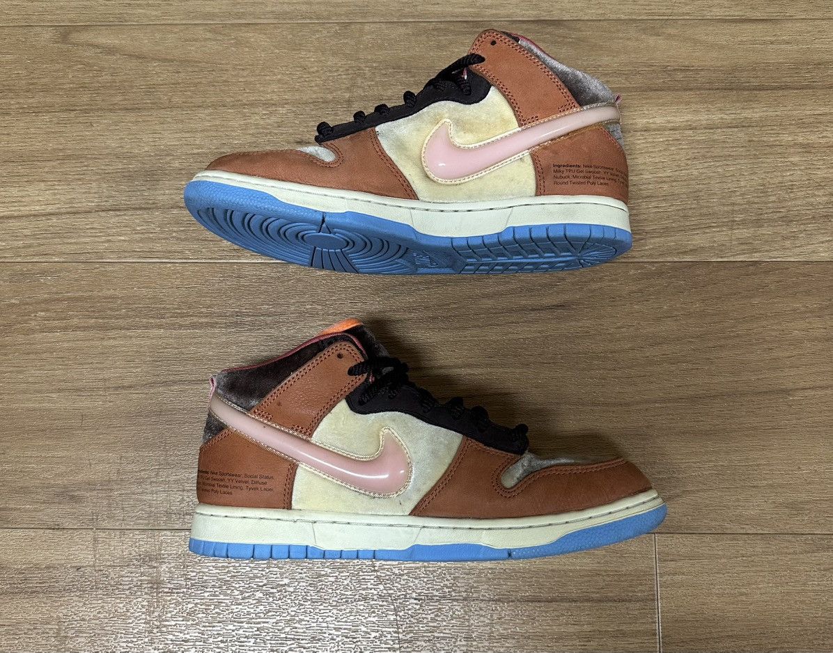 Nike Nike Social Status x Dunk Mid Chocolate Milk Size US 8 / EU 41 - 3 Thumbnail