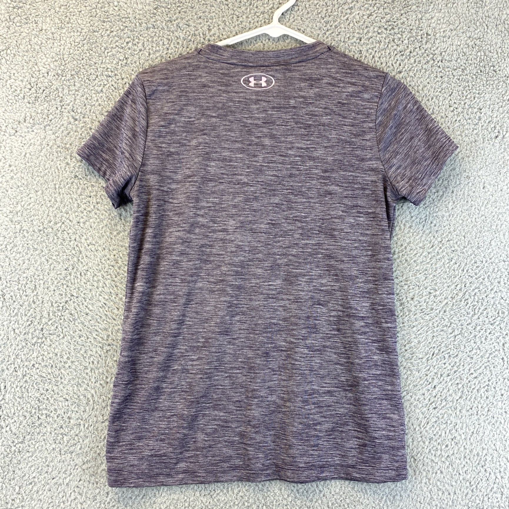 Under Armour Under Armour Womens Top Short Sleeve V Neck Size S Purple Gray Pink 51-38 Size S / US 4 / IT 40 - 6 Thumbnail