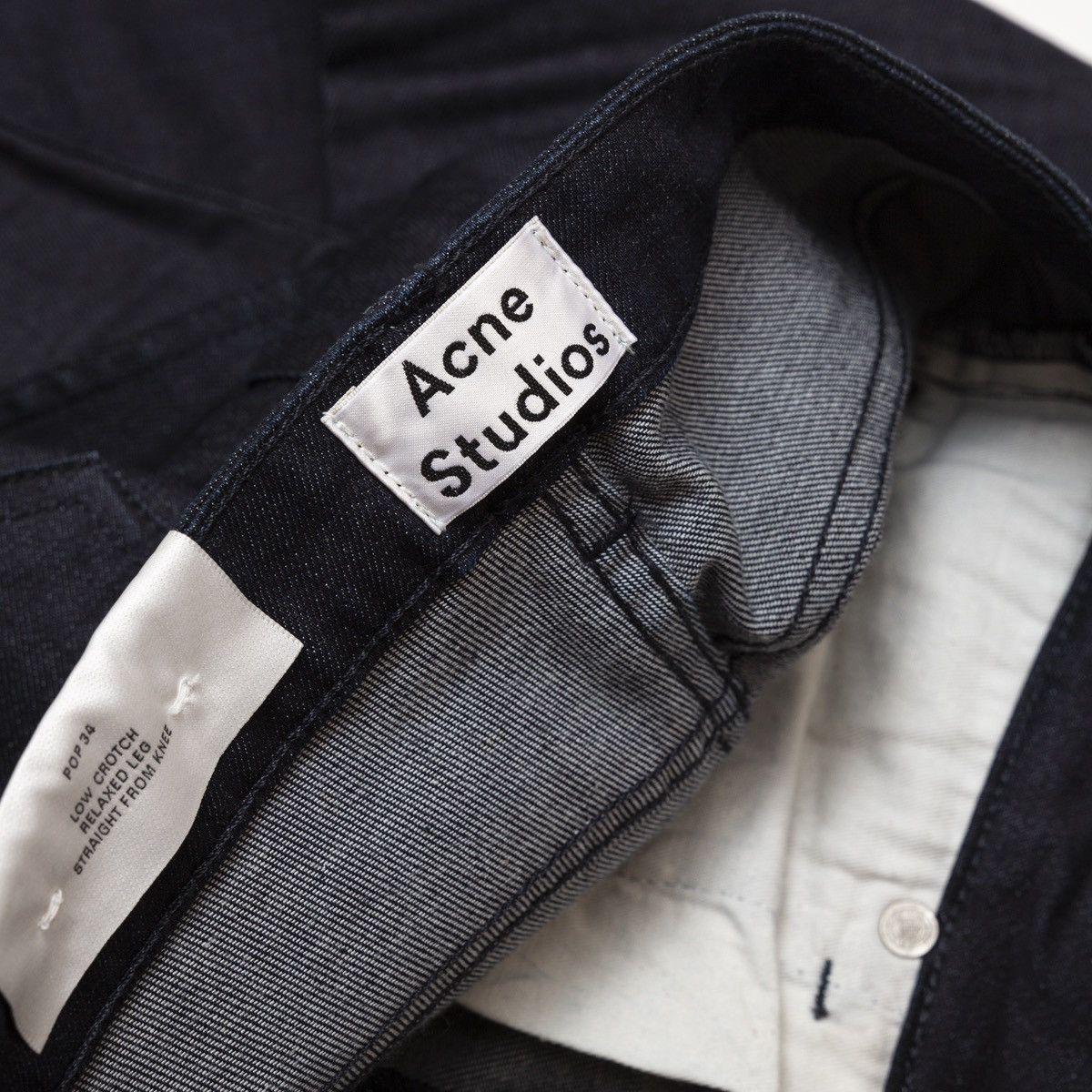 image of Acne Studios Dark Wash Jeans in Dark Blue, Men's (Size 34)