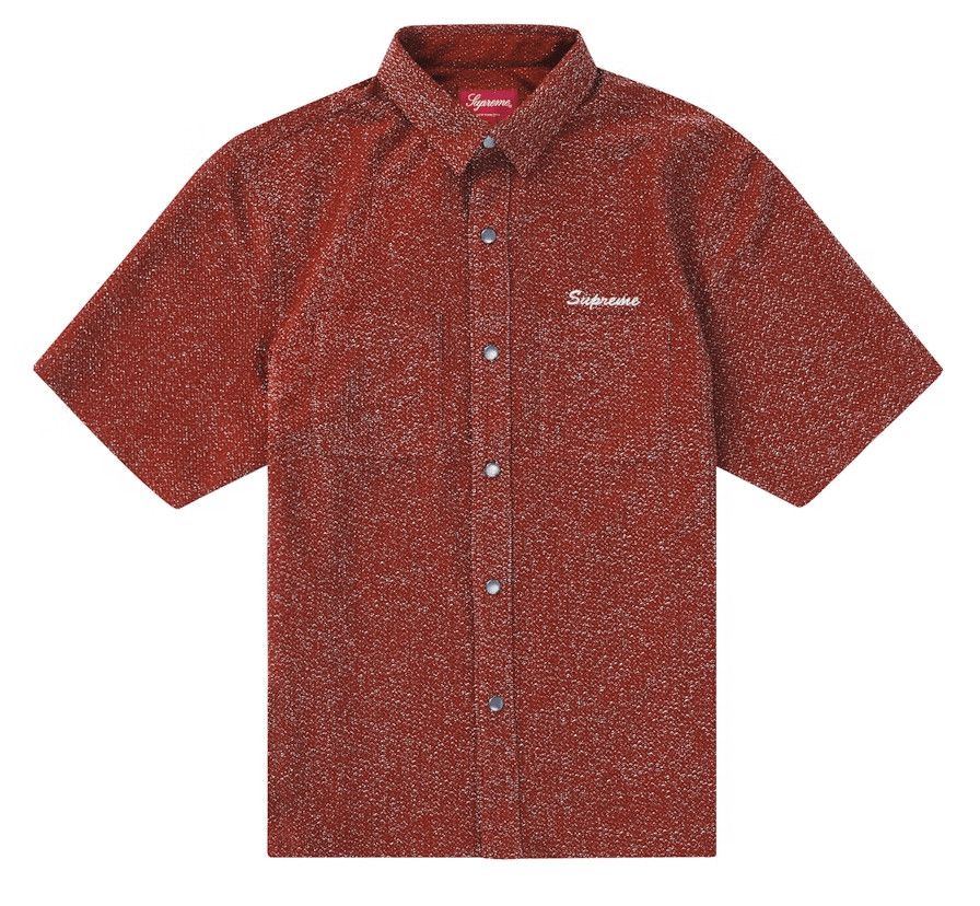 Supreme SS19 Supreme 2 Tone Denim Button Up Short Sleeve Shirt