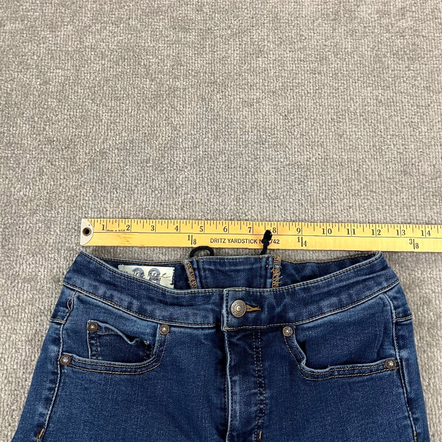 Free People FREE PEOPLE Jeans Womens 28 Ultra Flare Blue Denim Lace Back BOHO 24x31* Size 28" / US 6 / IT 42 - 4 Thumbnail