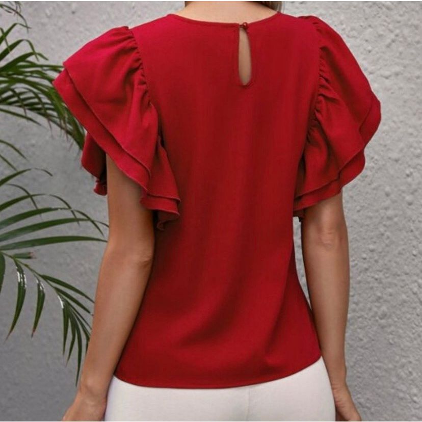Other Women S red butterfly short sleeve boatneck blouse New Size S / US 4 / IT 40 - 7 Thumbnail