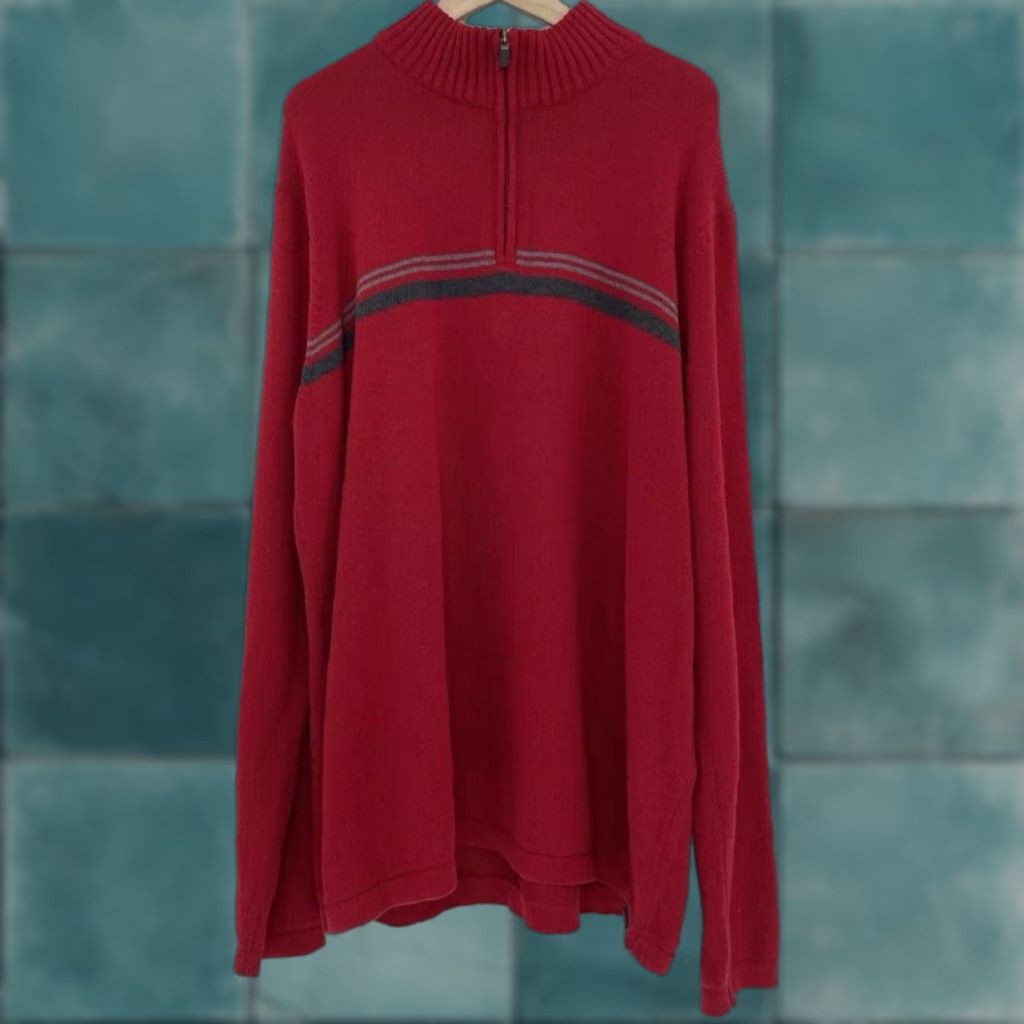 Eddie Bauer VINTAGE? No. Eddie Bauer Men’s Red Quarter Zip Long Sleeve Knit Sweater Size Tall 2XL Size US XXL / EU 58 / 5 - 1 Thumbnail