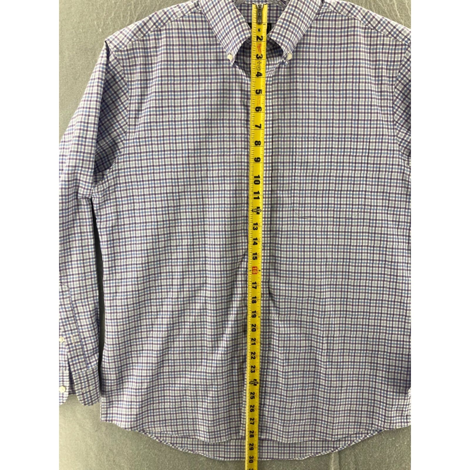 Jos. A. Bank Jos. A. Bank Traveler Shirt Mens Medium Tailored Fit Plaid Cotton Button-Down Collared Shirt Color Multicolor Travel 90s Classic Mens Size US M / EU 48-50 / 2 - 4 Thumbnail