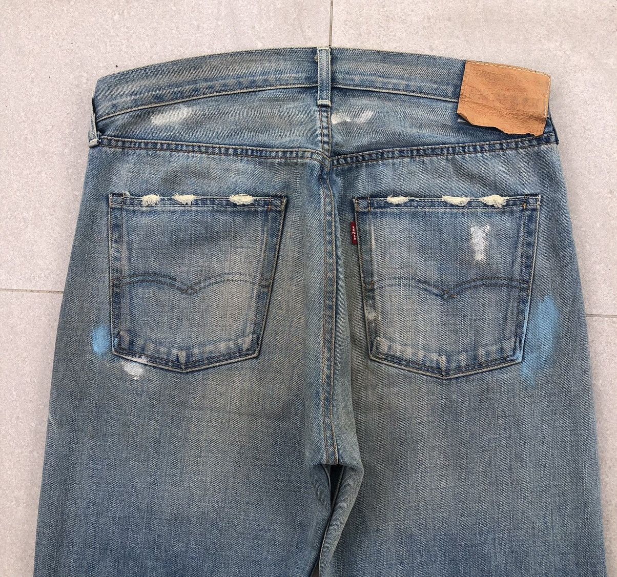Levi's Vintage Clothing Vintage Levis 501 BigE Selvedge Redline Patchwork Denim Pant Size US 36 / EU 52 - 9 Thumbnail