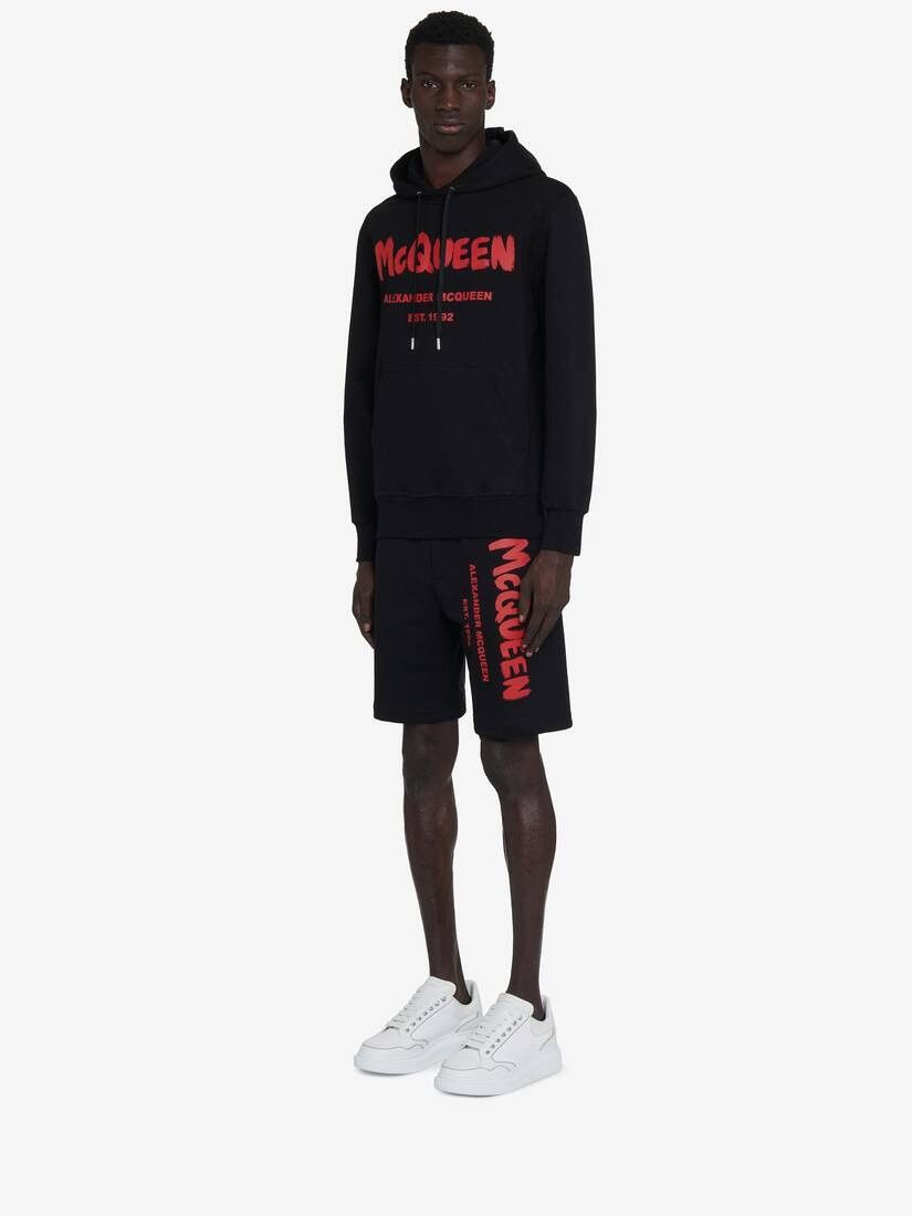 Alexander McQueen o1srvl11e0226 McQueen Graffiti Shorts In Black Size US 34 / EU 50 - 4 Thumbnail