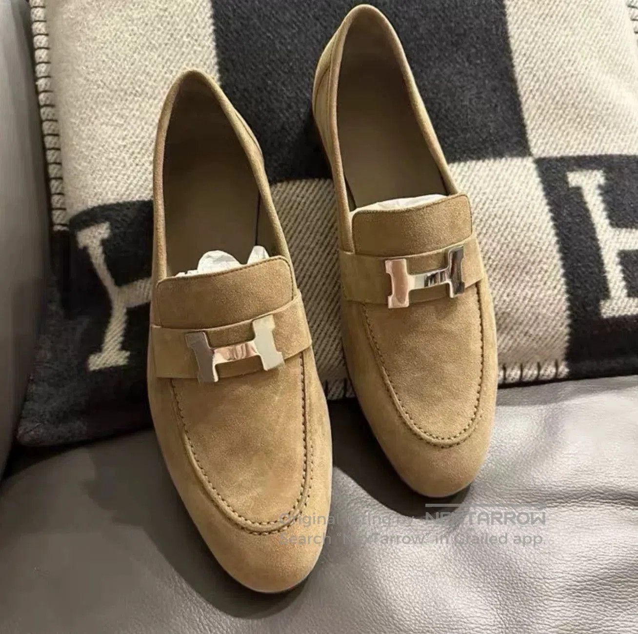 Hermes Hermes 2024 SS Suede H-Buckle Loafers. Size US 10 / EU 43 - 2 Thumbnail