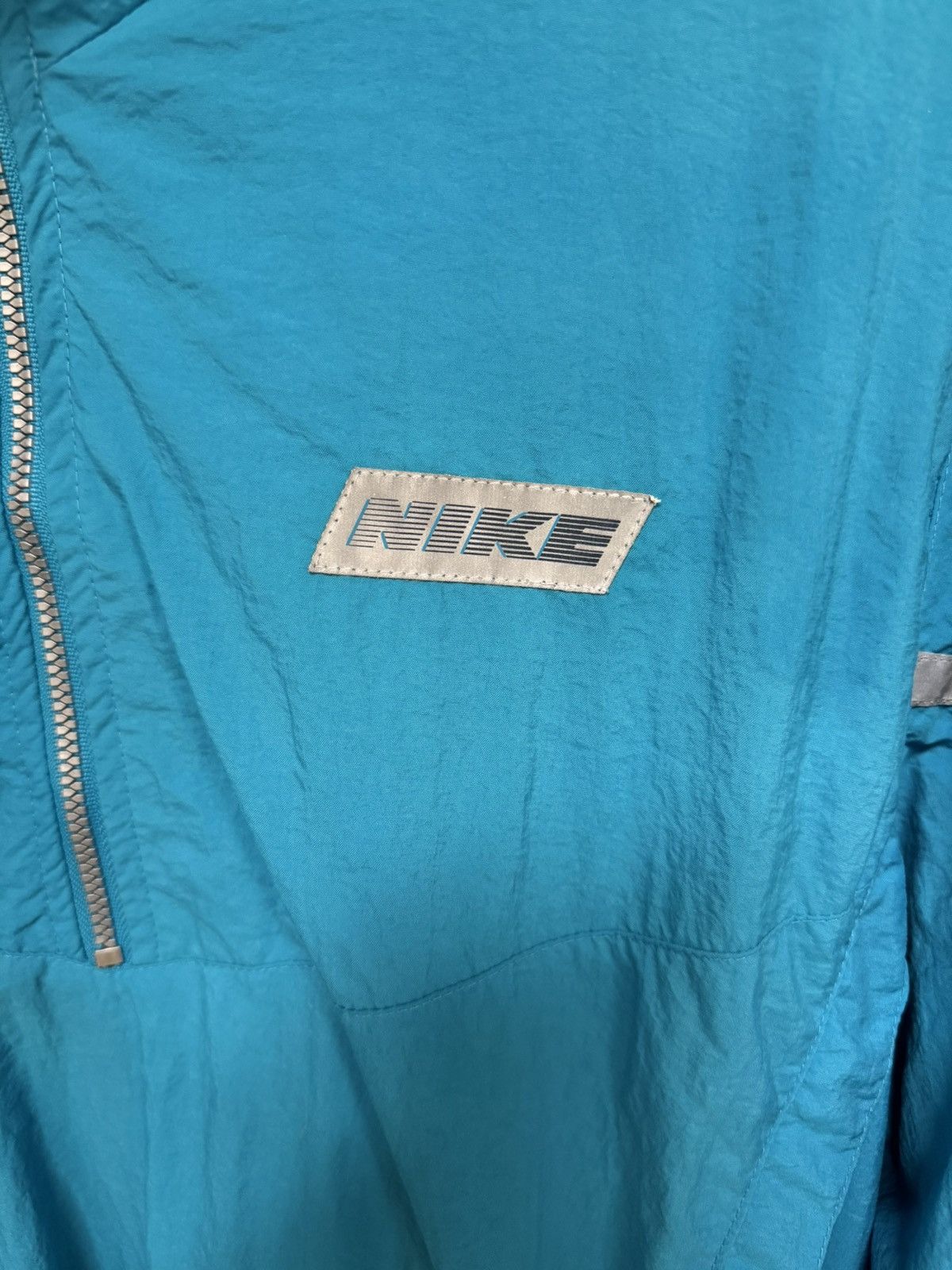 Nike Vintage 90s Nike Reflective Windbreaker Jacket – Blue –Large Size US L / EU 52-54 / 3 - 7 Thumbnail