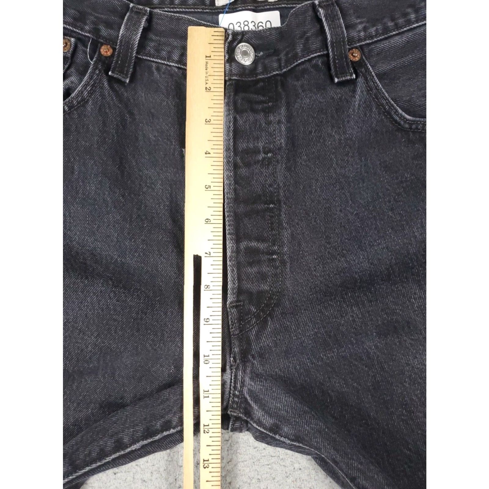 Levi's Levis 501 Mens Gray Straight Leg Jeans 36x34 Cotton Button Fly Size US 36 / EU 52 - 3 Thumbnail