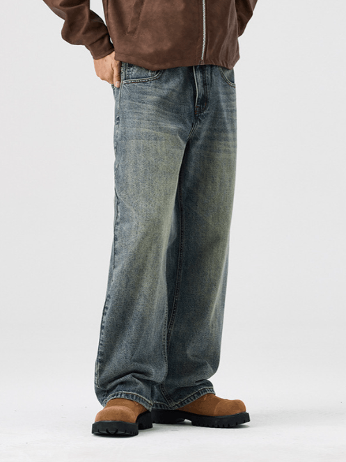 Japanese Brand American washed distressed men's cleanfit vintage jeans Size US 32 / EU 48 - 2 Thumbnail