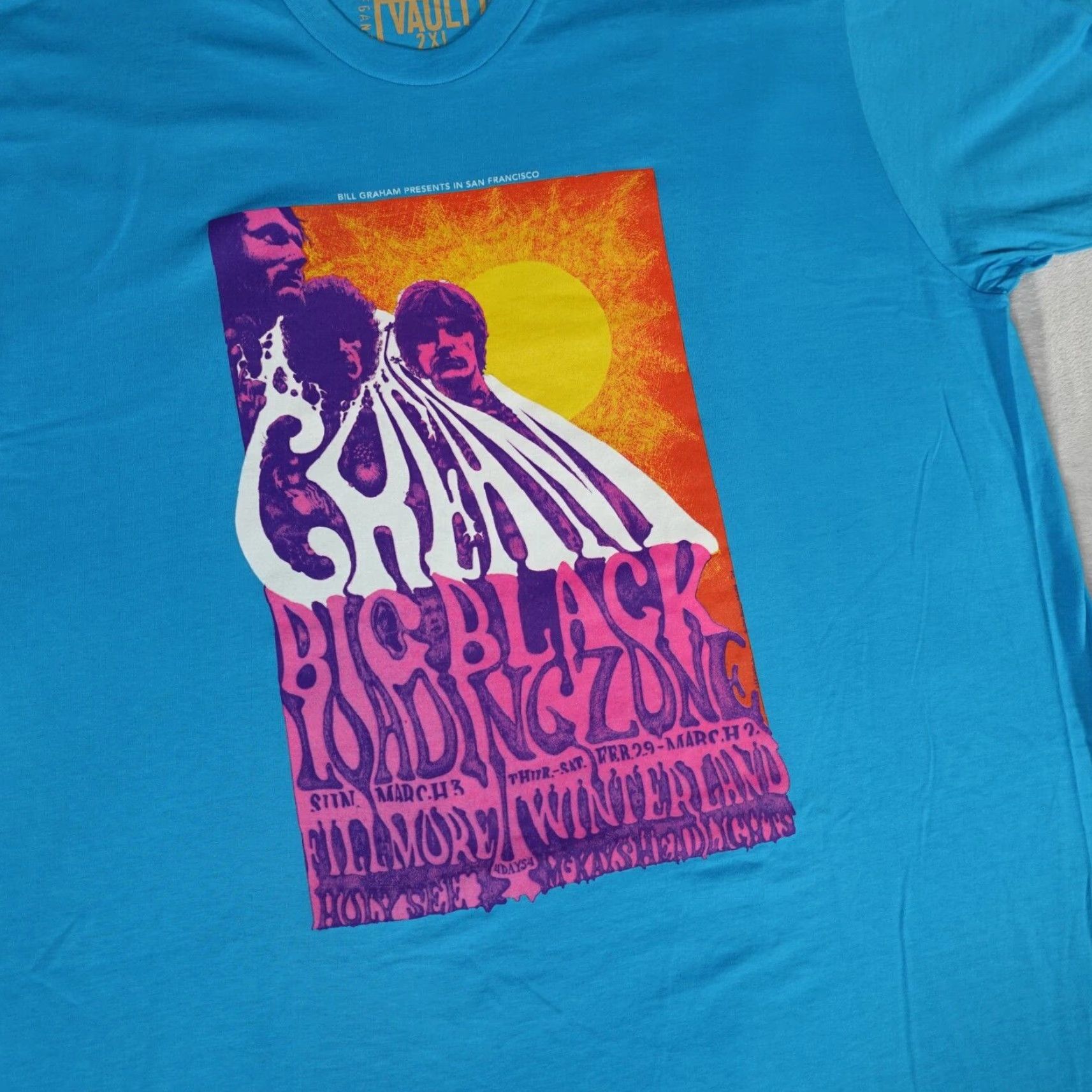 Vintage VINTAGE Wolfgangs Vault Band T-Shirt Men's 2XL Cotton Blue Short Sleeve Crew Neck Music Concert Size US XXL / EU 58 / 5 - 2 Thumbnail