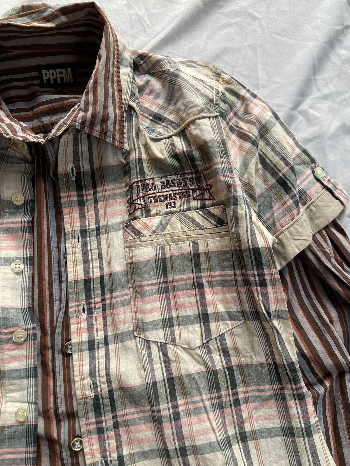 PPFM JIZOST BATSU 2 IN 1 PPFM CASUAL STRIPED BUTTON DOWN SHIRT Size US S / EU 44-46 / 1 - 8 Thumbnail