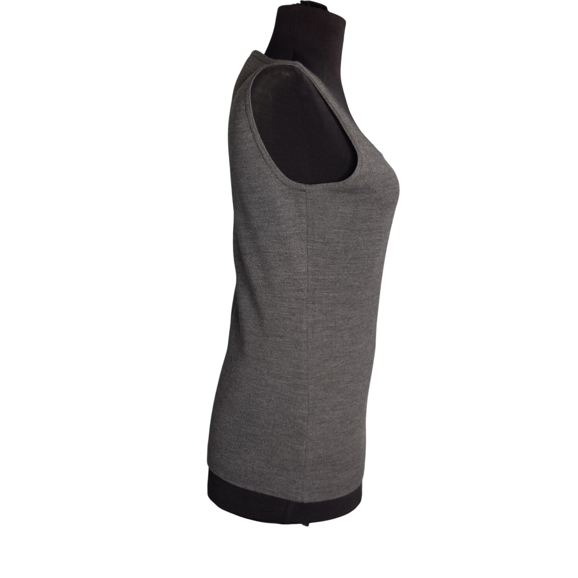 St. John St John Size S Shell Tank Top Gray Santiago Knit Scoop Neck Size S / US 4 / IT 40 - 4 Thumbnail