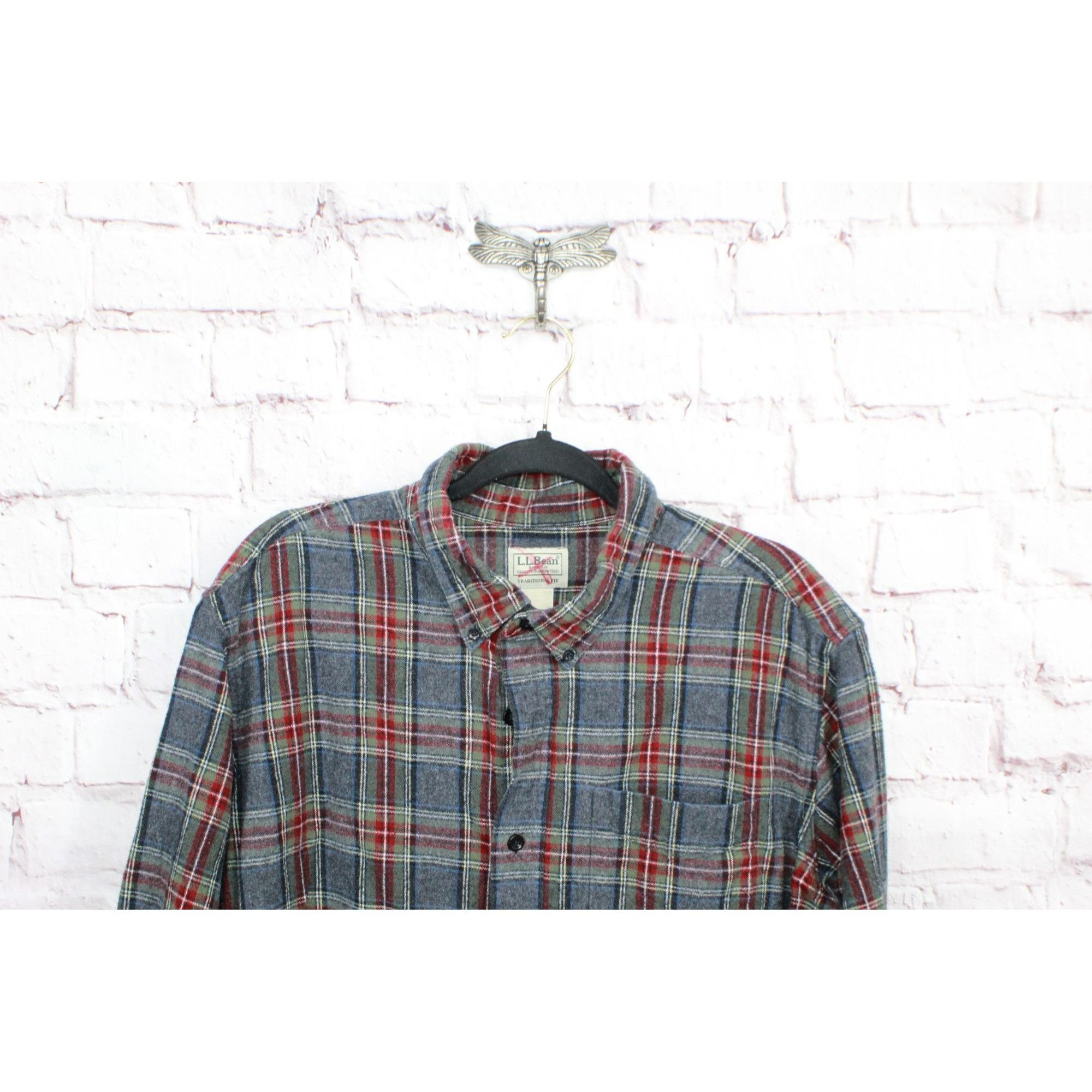 L.L. Bean LL Bean Men's Scotch Plaid Flannel Shirt Traditional Fit Size US XL / EU 56 / 4 - 8 Thumbnail
