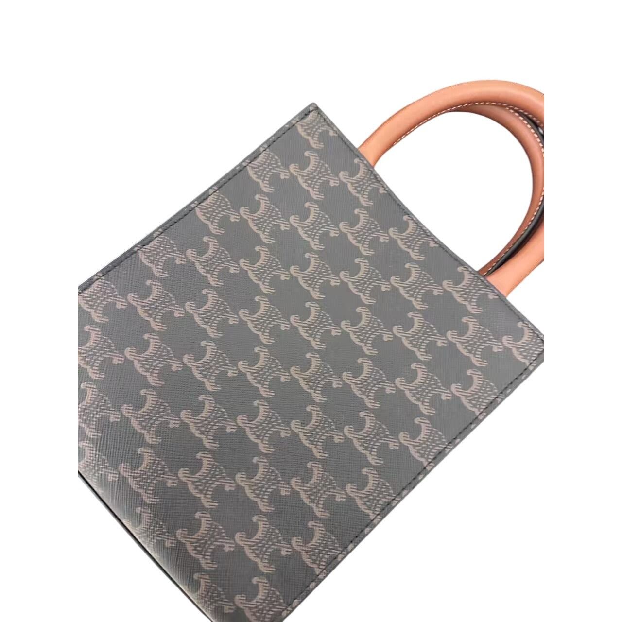 Celine Celine Womens Mini Vertical Cabas Bag With Triomphe Canvas & Size ONE SIZE - 2 Thumbnail