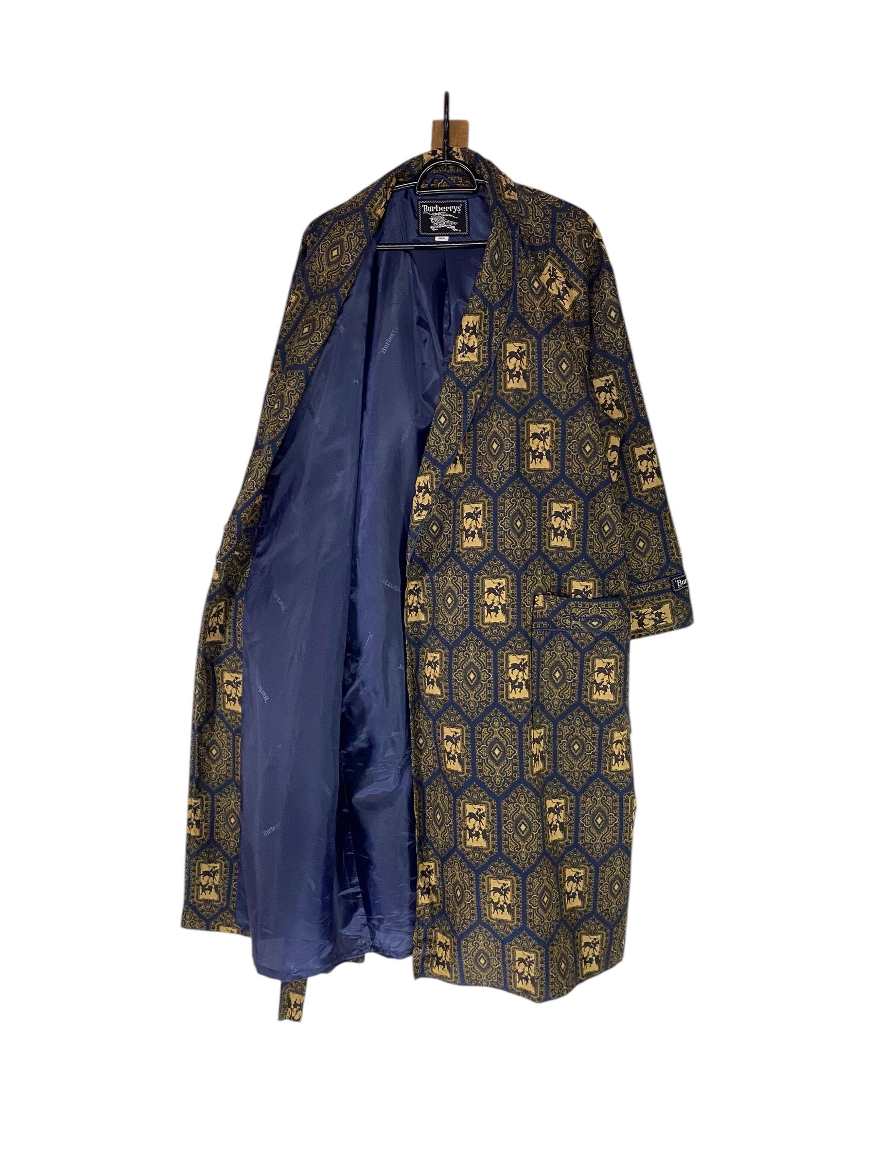 Burberry × Burberry Prorsum × Designer 90s Burberrys polo equestrian allover print dressing gown Size US L / EU 52-54 / 3 - 3 Thumbnail