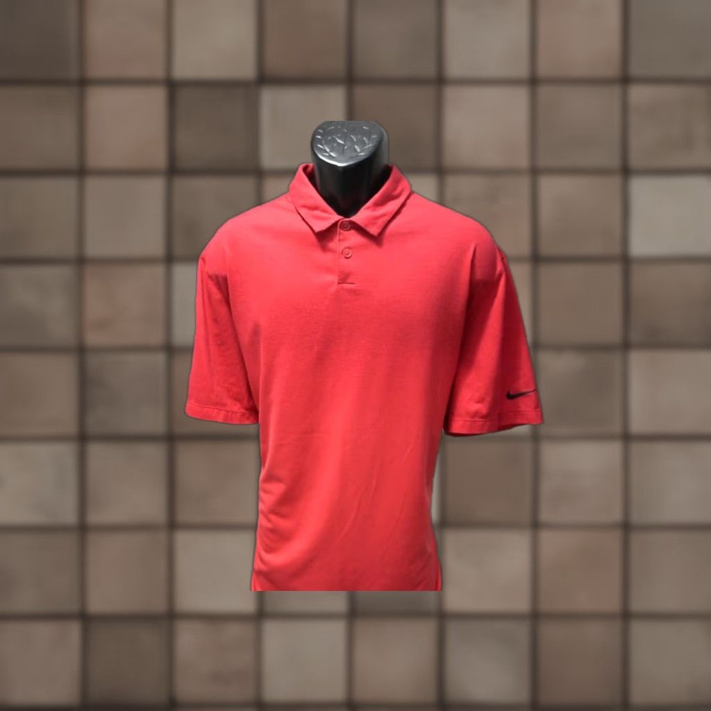 Nike Golf Polo Dri Fit Tour Performance Red Short Sleeve Athletic Mens XL