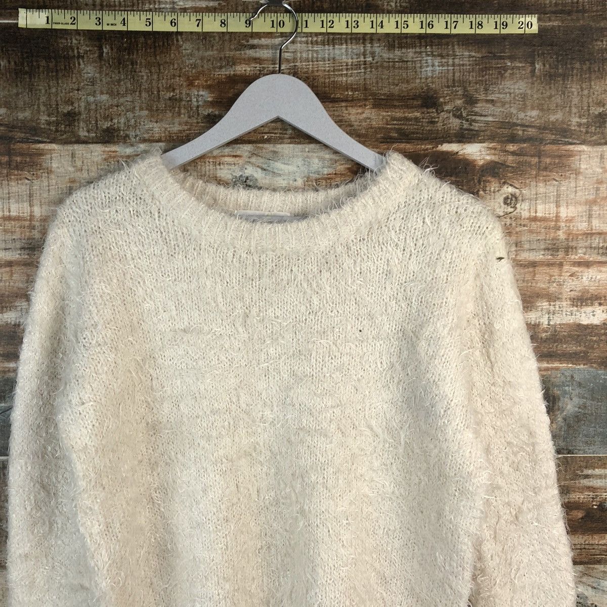 Vintage DL Archives Cream shaggy fur Mohair Knitwear #C027 Size S / US 4 / IT 40 - 5 Thumbnail