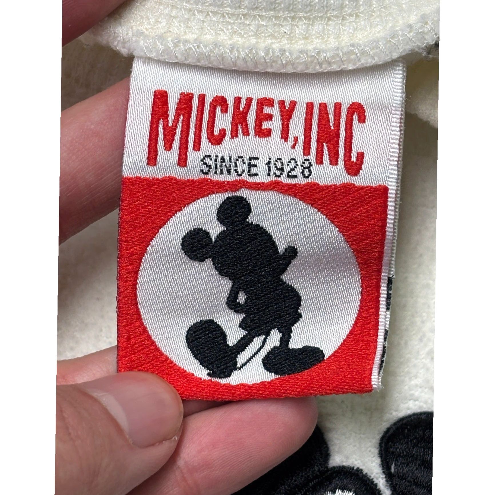 Disney VINTAGE Mickey Sweatshirt Disney World Fleece White Embroidered Large Mock Neck Unisex Adults L Oversized Graphics 90s Size US L / EU 52-54 / 3 - 3 Thumbnail