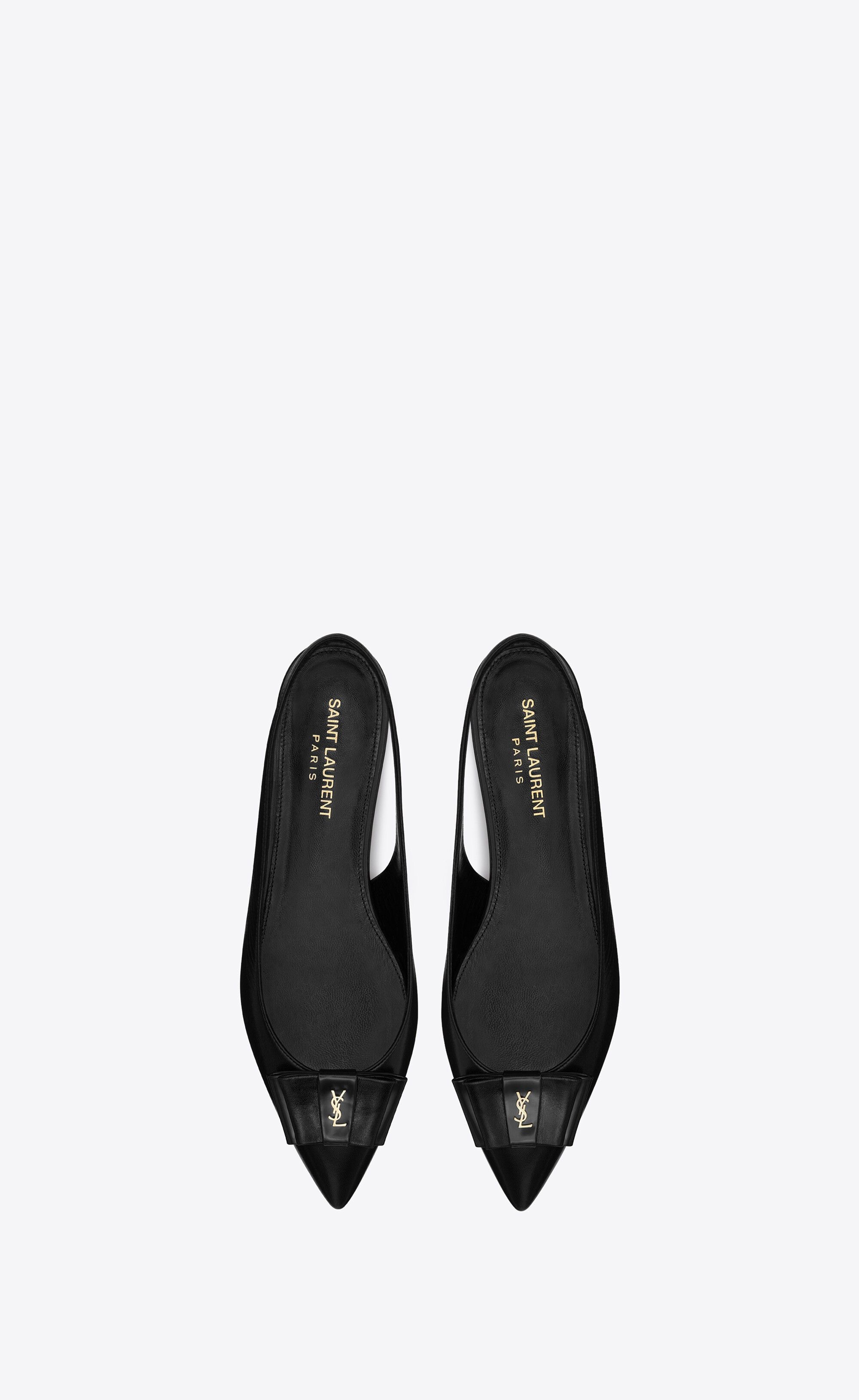 Saint Laurent Paris o1s1wg110625 649621 ANAÏS Slingback Flats in Smooth Leather Size US 8 / IT 38 - 2 Thumbnail