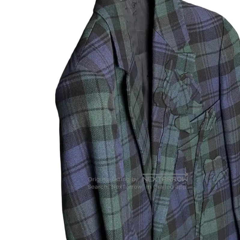 Valentino Valentino Men's Short Sleeve Plaid Jacket . Size US M / EU 48-50 / 2 - 6 Thumbnail