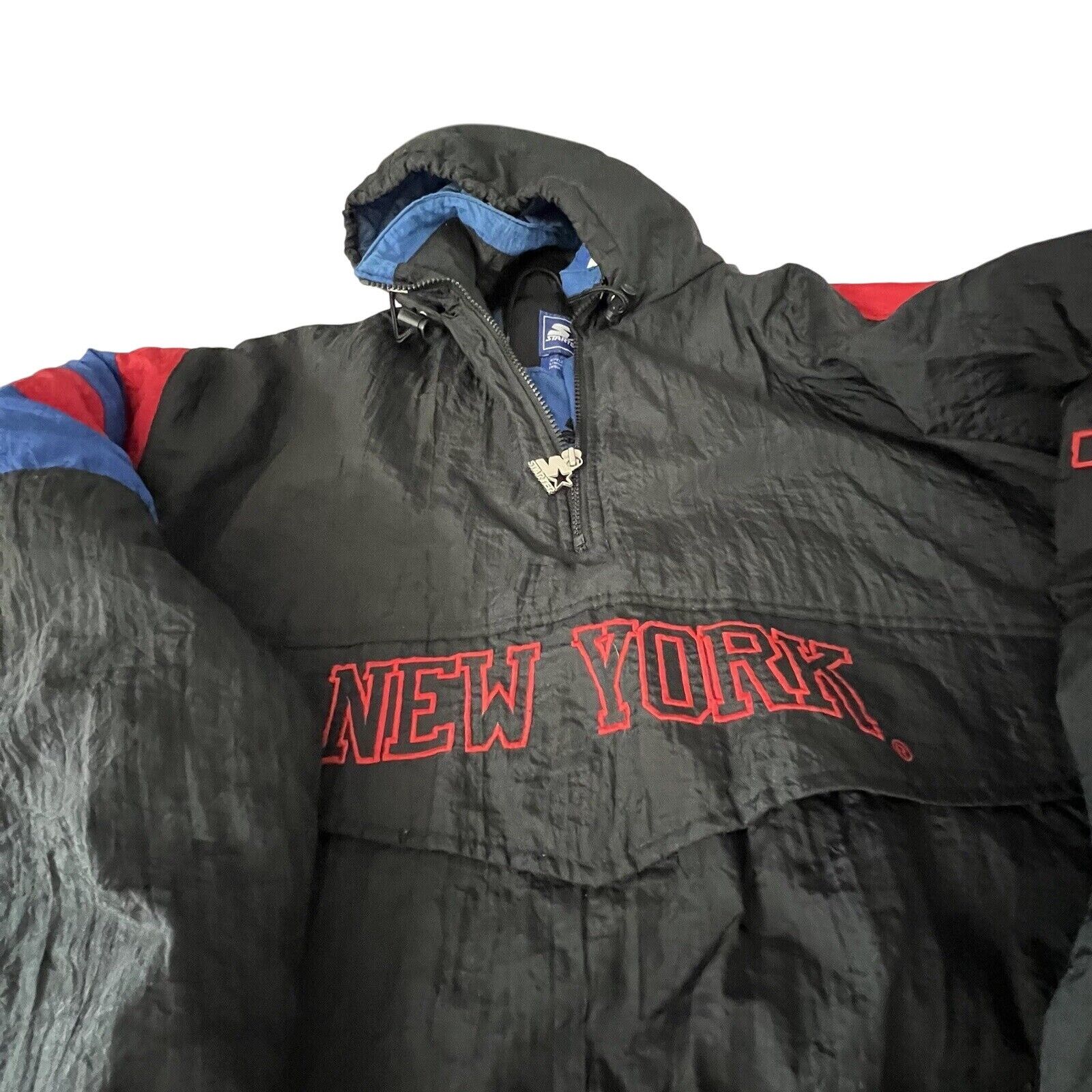 Starter Vintage 90’s Starter L NFL New York Giants Half Zip Jacket Size US L / EU 52-54 / 3 - 3 Thumbnail