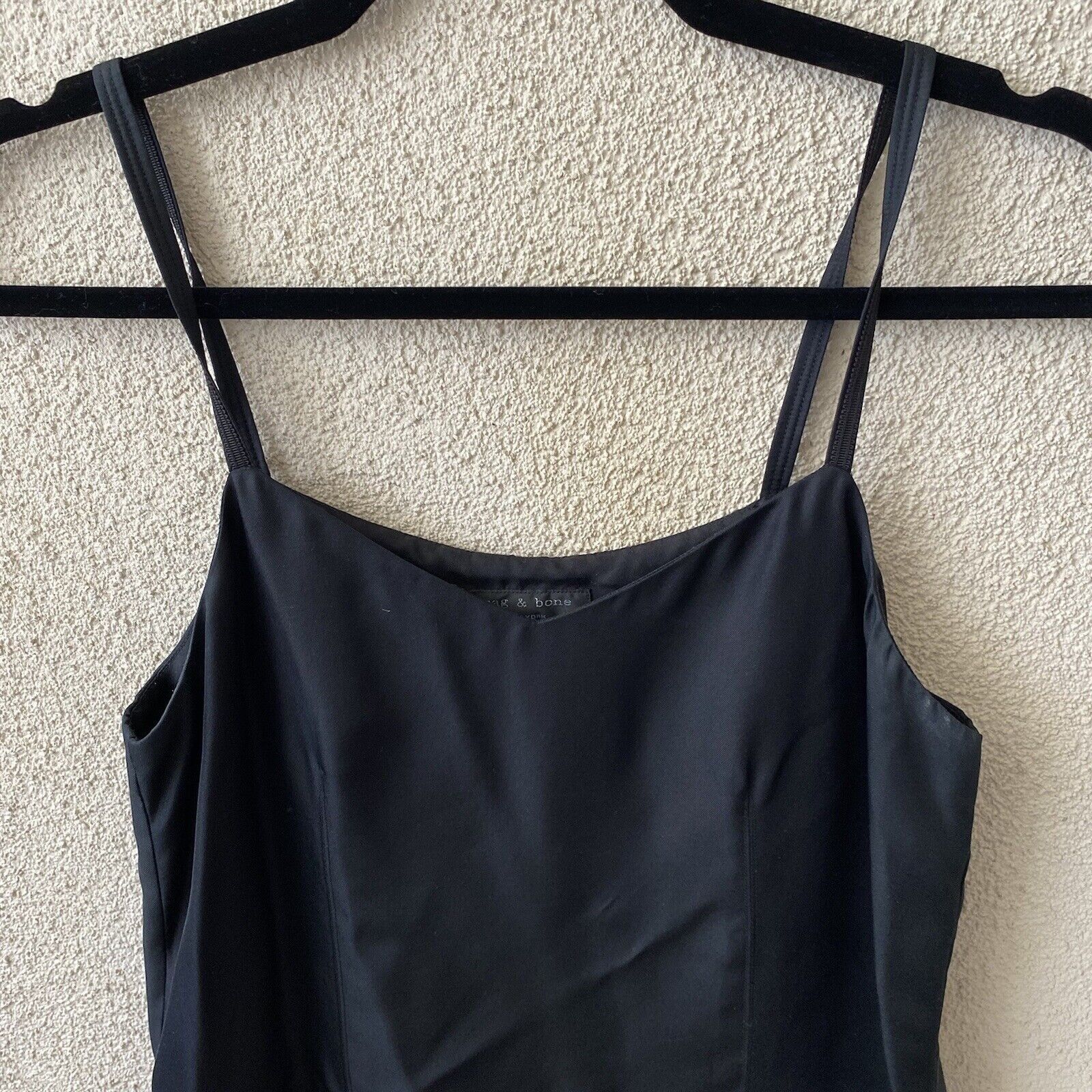 Rag & Bone Rag & Bone Womens Top Black Satin Sleeveless Blouse Two Tone Size XS / US 0-2 / IT 36-38 - 3 Thumbnail