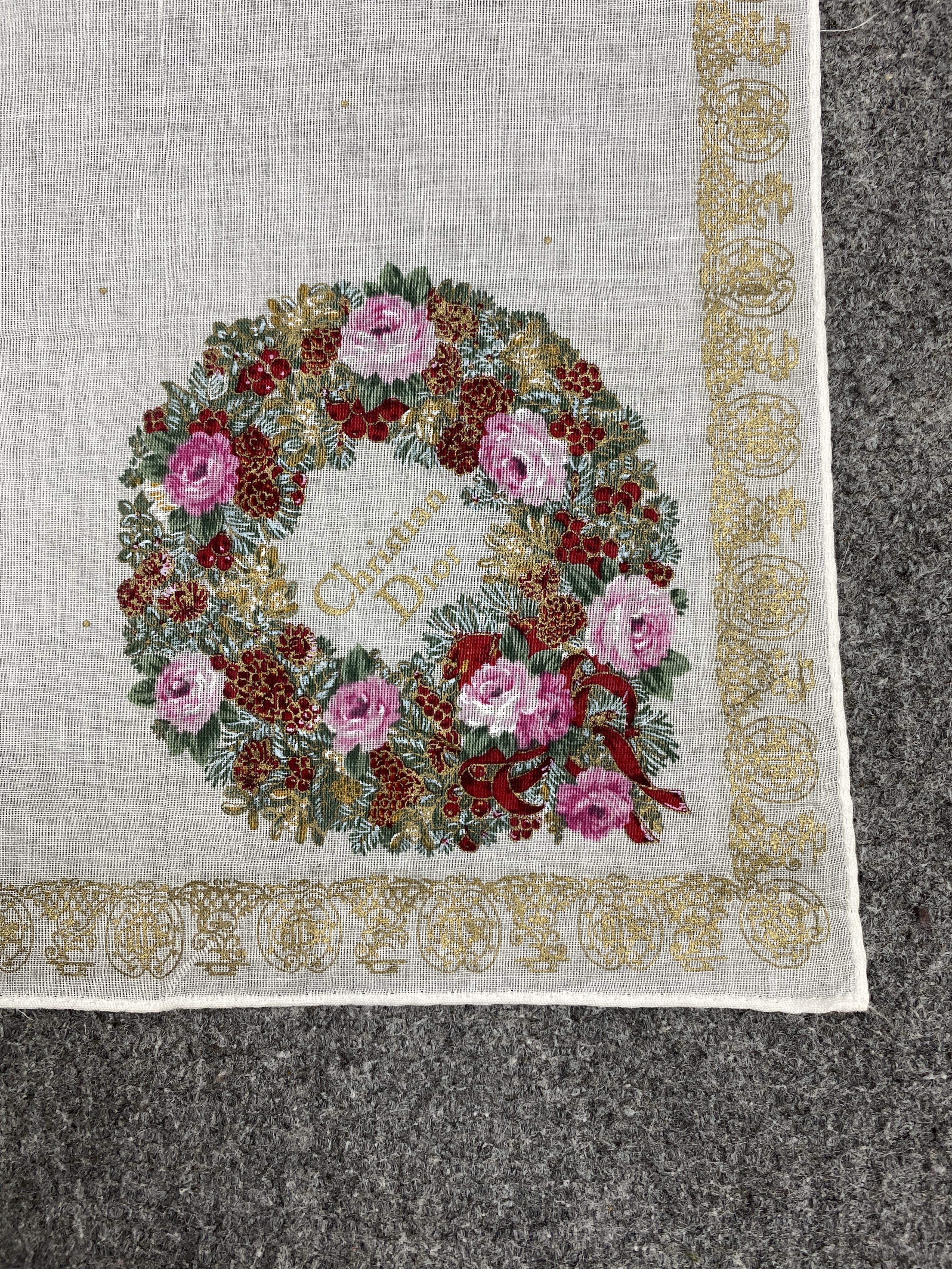 Christian Dior Monsieur Christian Dior Handkerchief / Bandana / Neckerchief HKC0414 Size ONE SIZE - 5 Thumbnail
