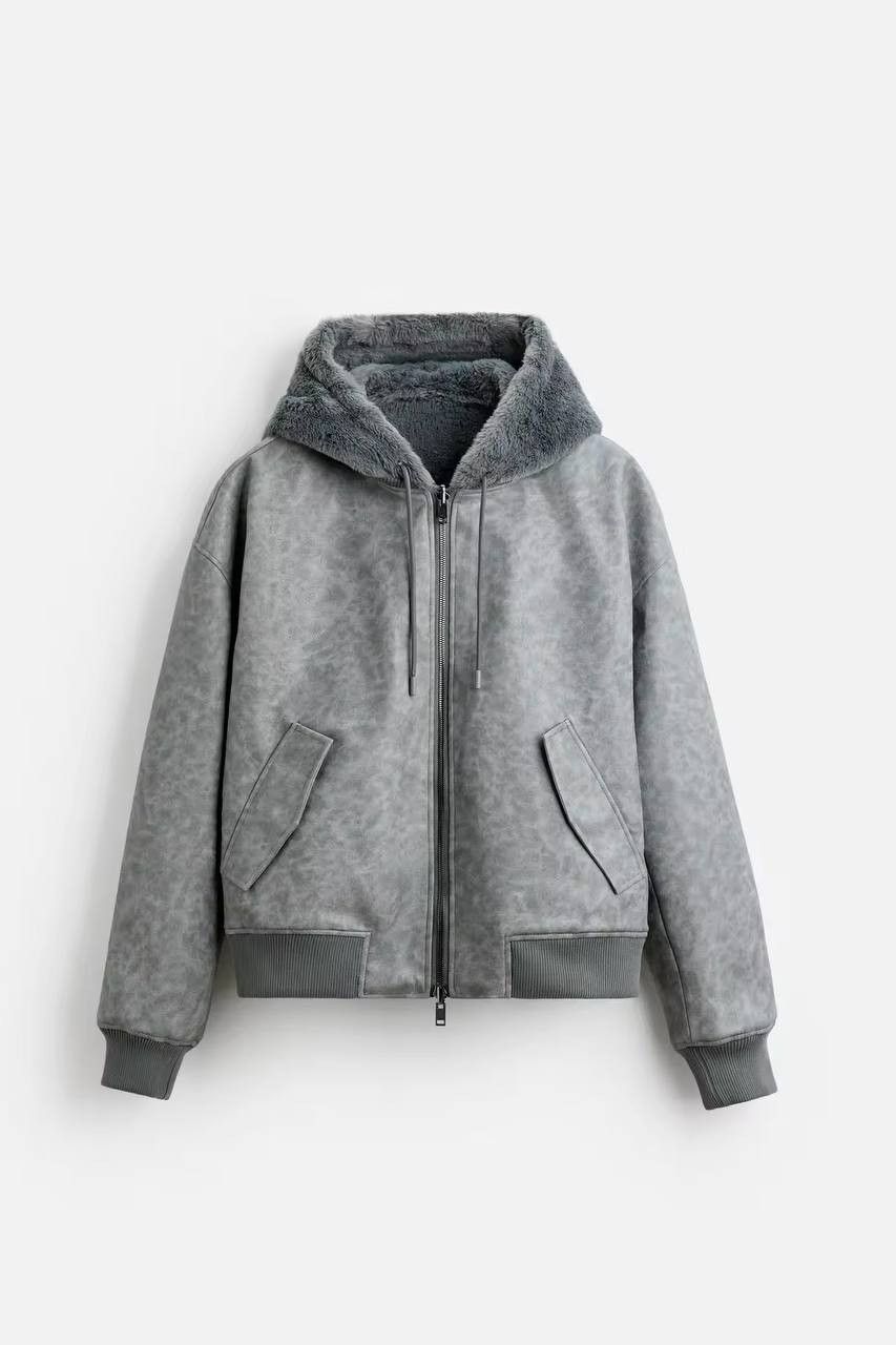 Japanese Brand × Vintage double-sided faux leather jacket with zippered hood Size US XL / EU 56 / 4 - 6 Thumbnail