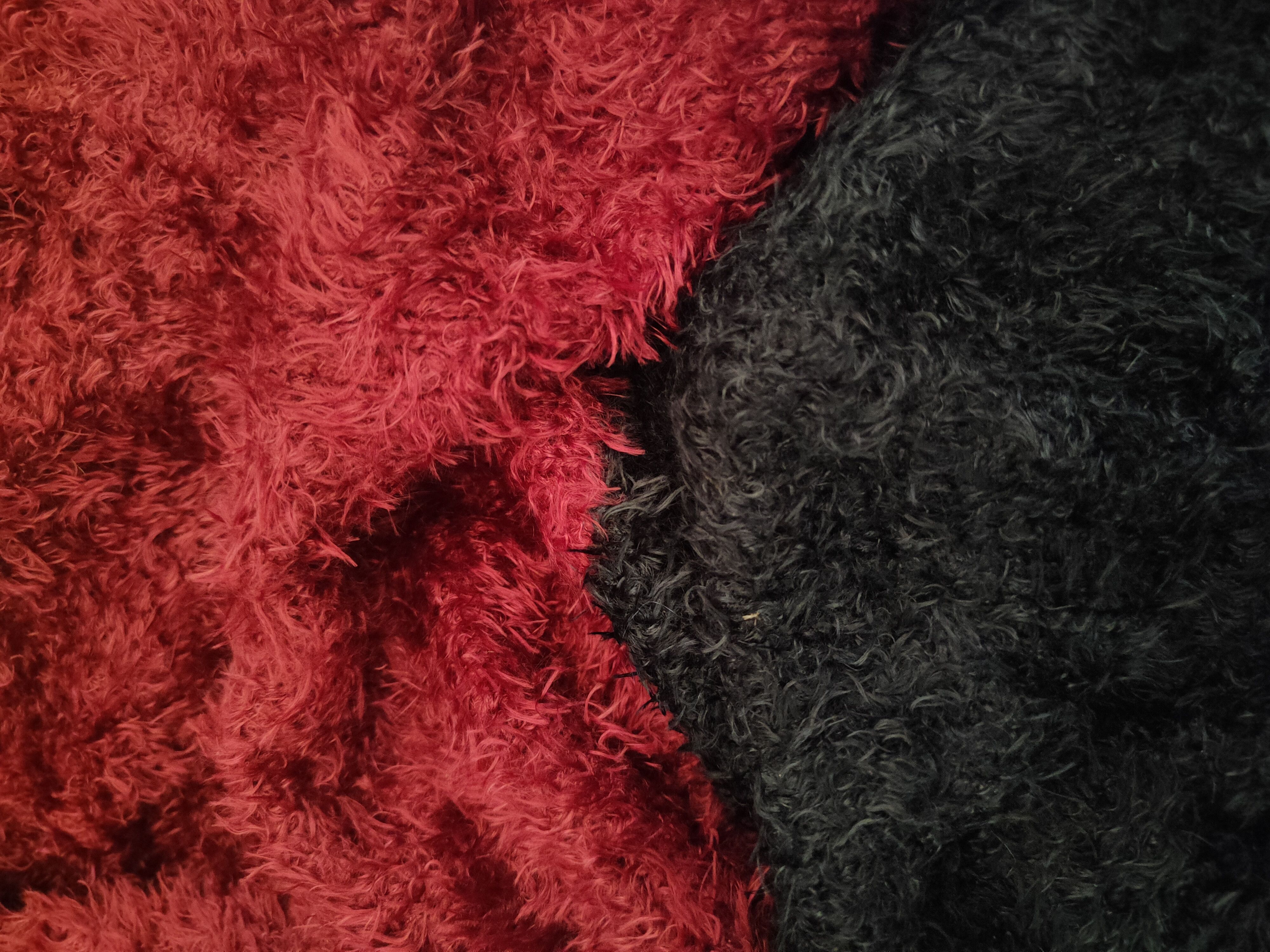 Japanese Brand DL Ingni Maroon Black Fur Mohair Knitwear Crop Tops #46-441 Size L / US 10 / IT 46 - 12 Thumbnail