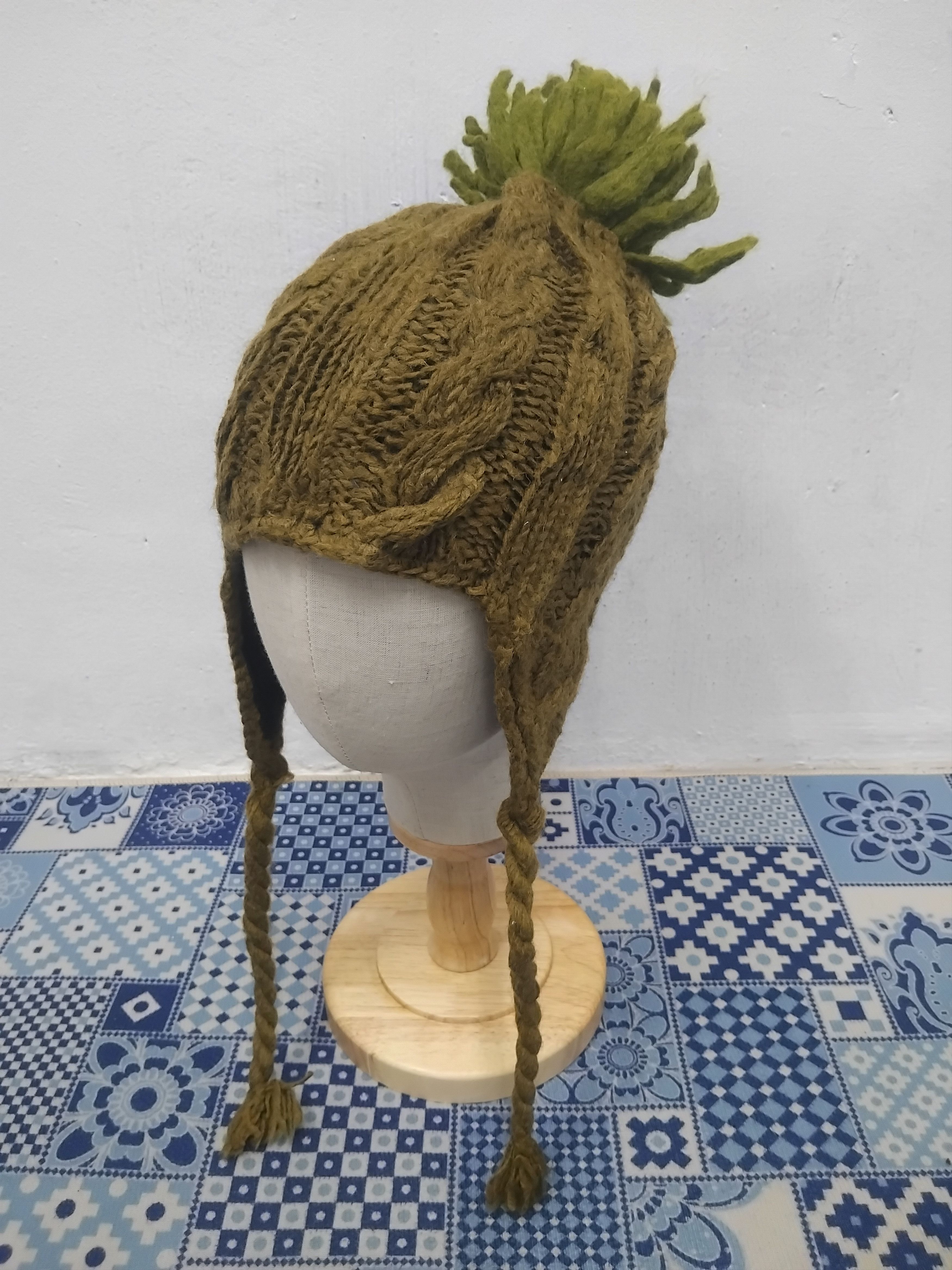 PPFM 💥Shamrock ear flat green beanie Size ONE SIZE - 1 Thumbnail