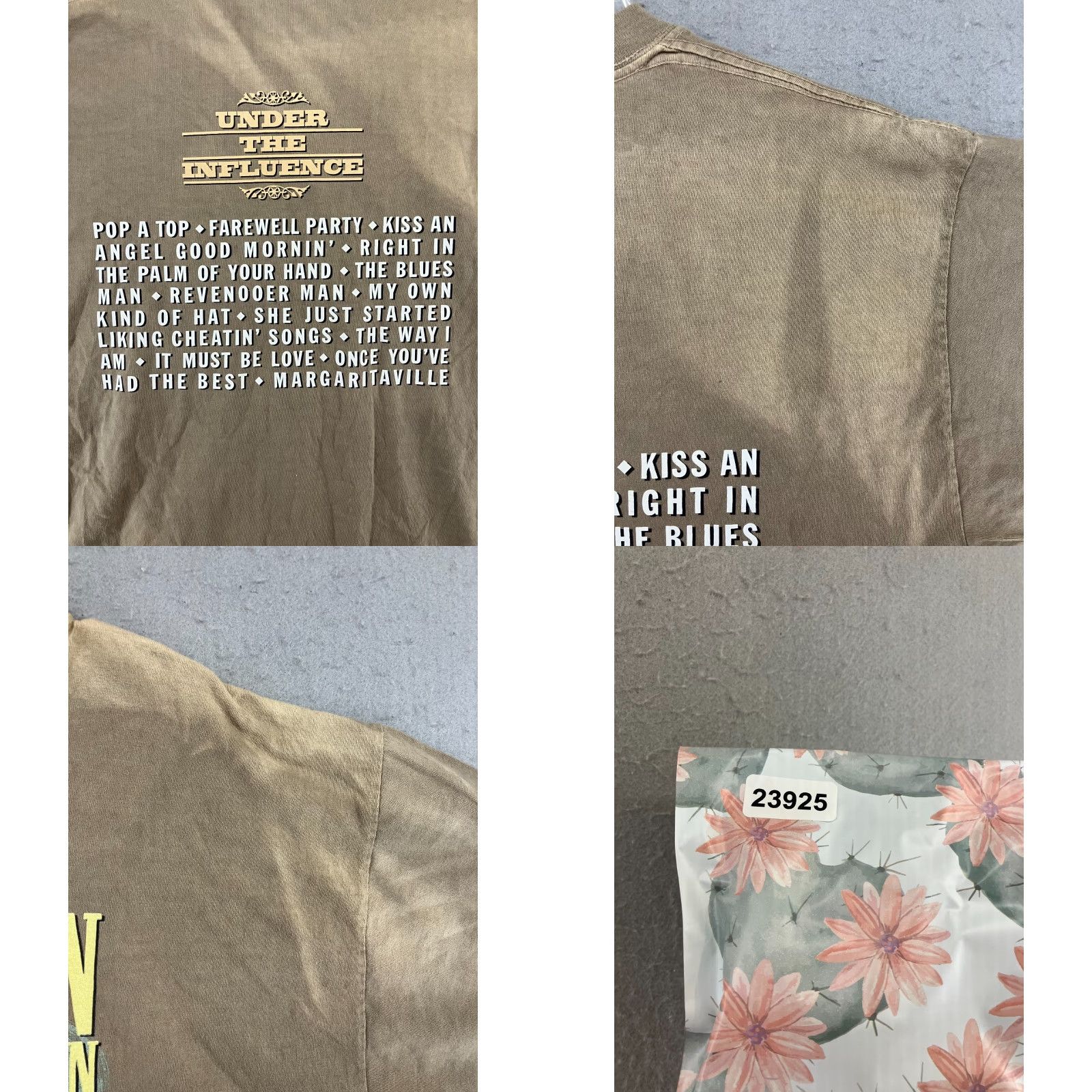 Vintage Vintage Alan Jackson T Shirt Men Large "Under the Influence" House of Blues USA Summer Fall Spring Cotton Brown Size US L / EU 52-54 / 3 - 8 Thumbnail