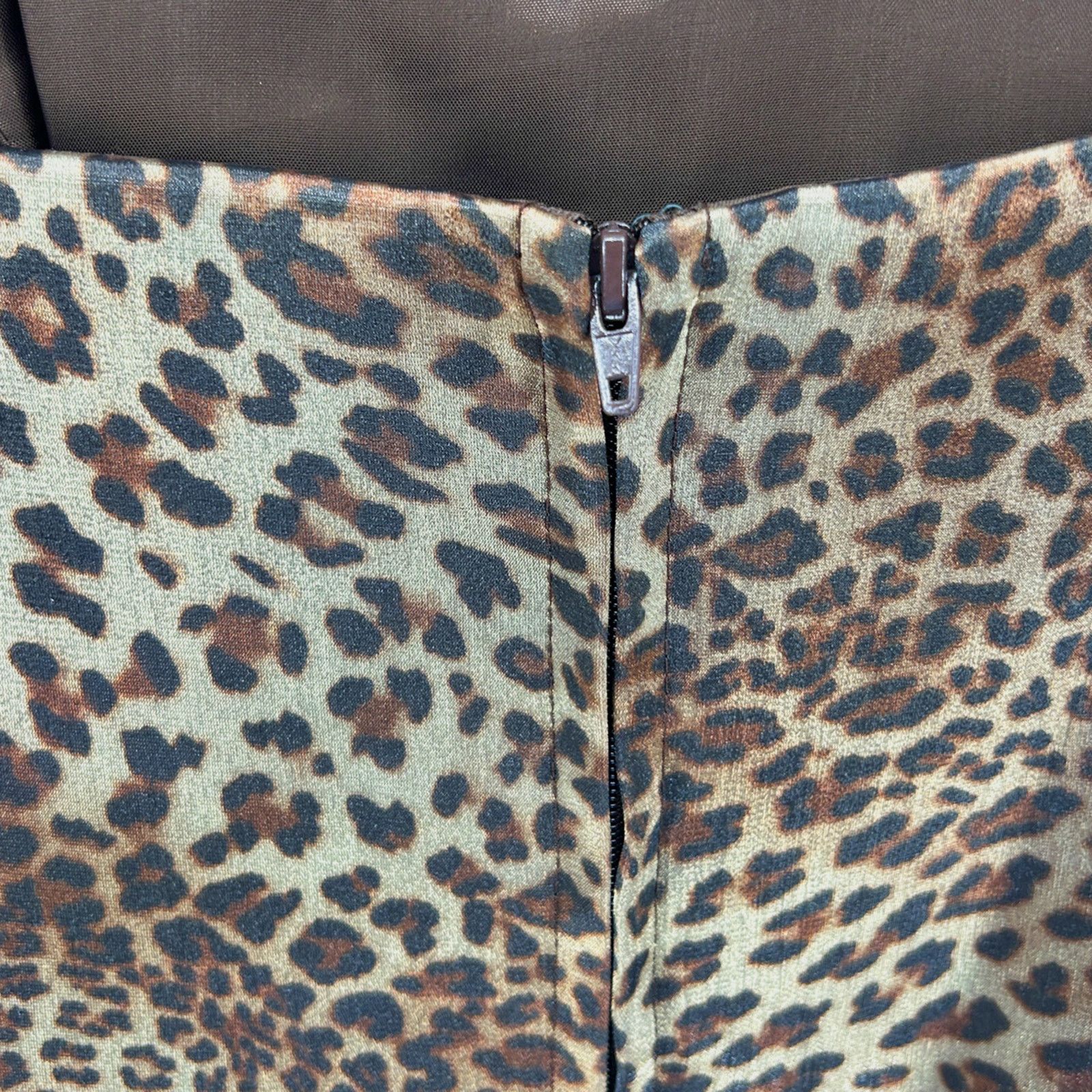 Vintage Y2K Cachet Satin Leopard Sleeveless Party Corset Top Size M / US 6-8 / IT 42-44 - 5 Thumbnail