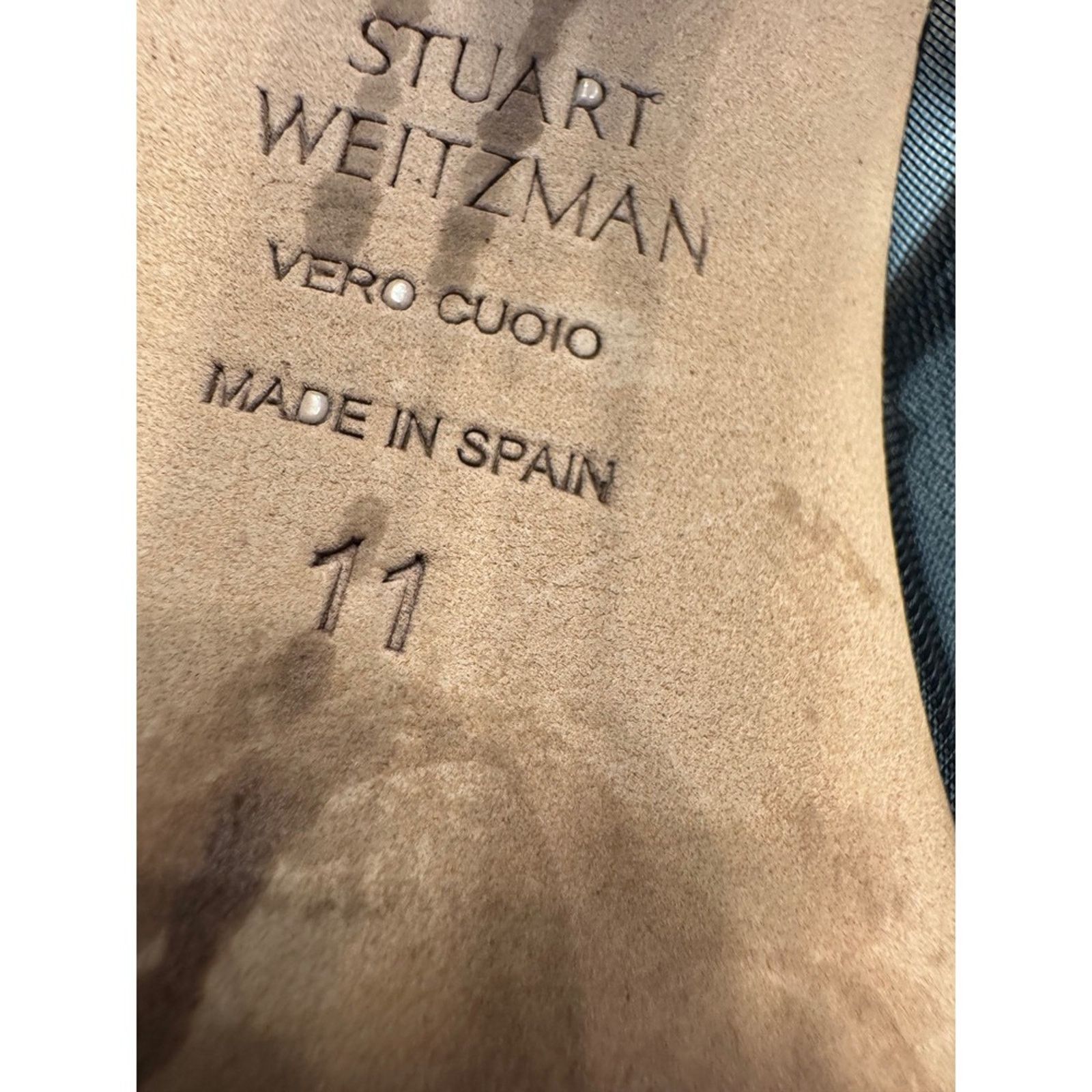 Stuart Weitzman Stuart Weitzman Women's Black Suede Mesh High Heel Mules Size US 11 / IT 41 - 4 Thumbnail
